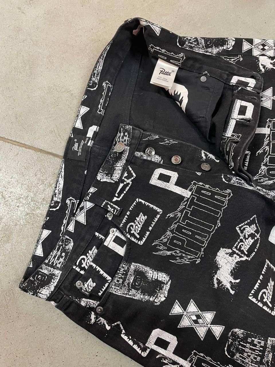 Patta Patta Jeans All Over Print Denim Monogram Pattern Size US 34 / EU 50 - 7 Thumbnail