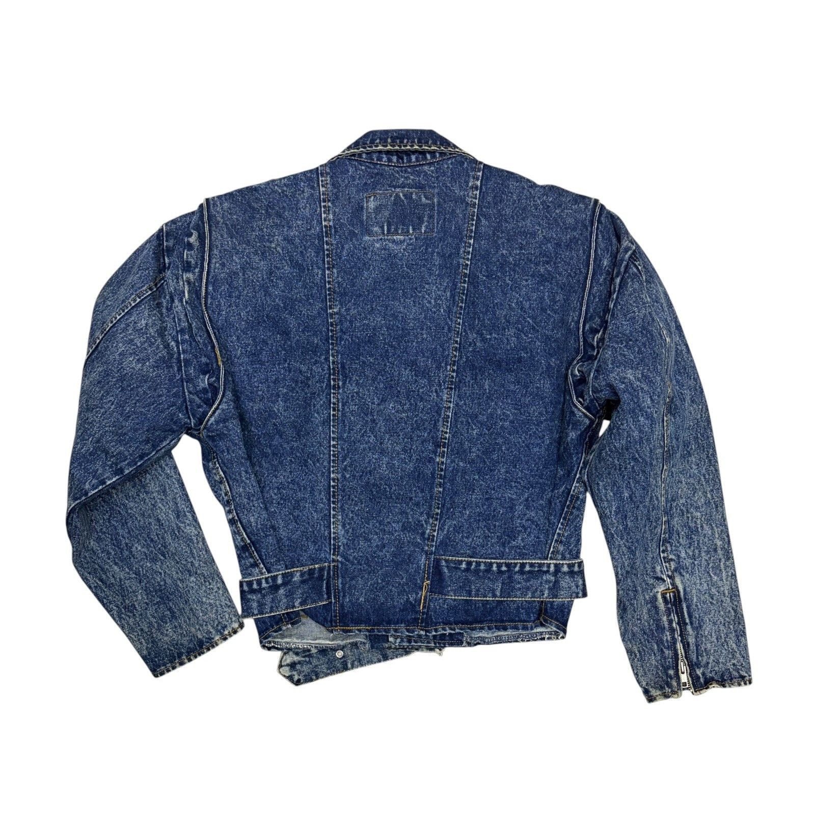Jordache VINTAGE 90s JORDACHE Jean Jacket Retro Cropped Coat Medium Size M / US 6-8 / IT 42-44 - 8 Thumbnail