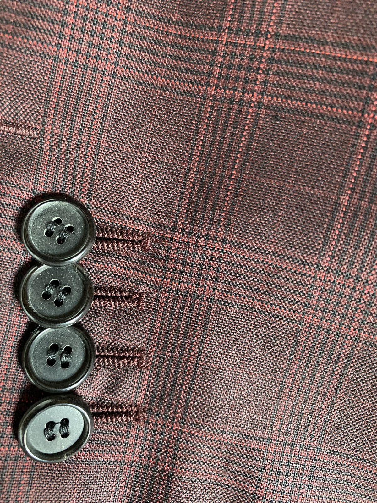 Calvin Klein 205W39NYC Dark red wool silk full suit Size 38R - 4 Thumbnail