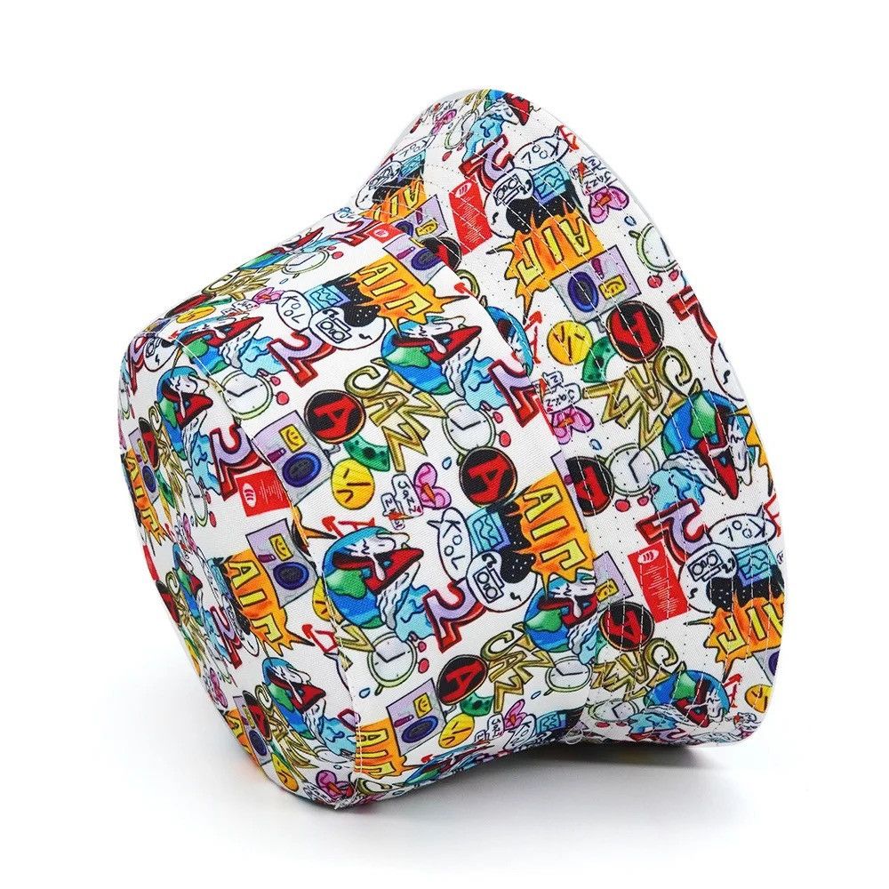 Japanese Brand × Vintage Bucket Hat Summer Men Cartoon Letter Print Size ONE SIZE - 2 Thumbnail