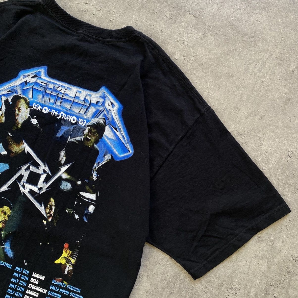 Metallica Metallica Sick of the Studio 2007 Vintage Tour Merch T-Shirt Size US XL / EU 56 / 4 - 6 Thumbnail