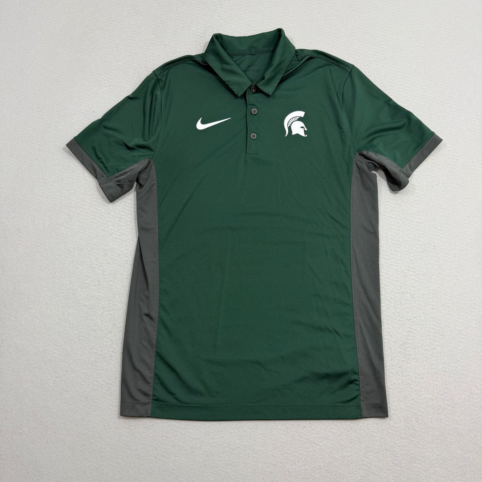 Nike Nike Michigan State Spartans Polo Shirt Men's Medium Green Size US M / EU 48-50 / 2 - 1 Thumbnail