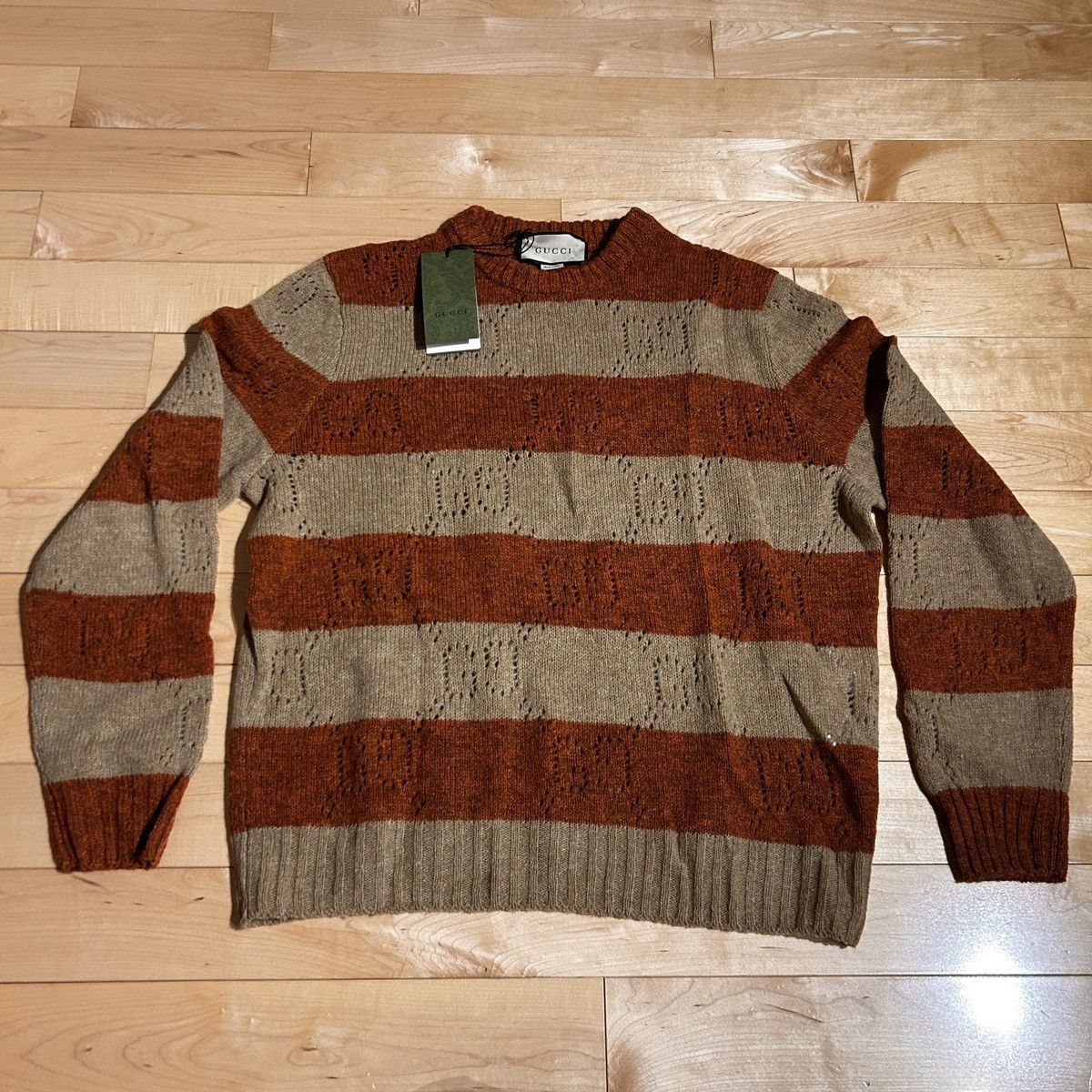 Gucci Gucci GG Pattern knit Pullover Sweater Size US XXL / EU 58 / 5 - 5 Thumbnail