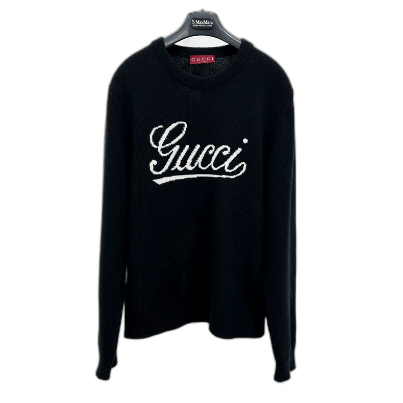 Gucci Gucci Knit Sweater with Script Logo Size S / US 4 / IT 40 - 1 Thumbnail