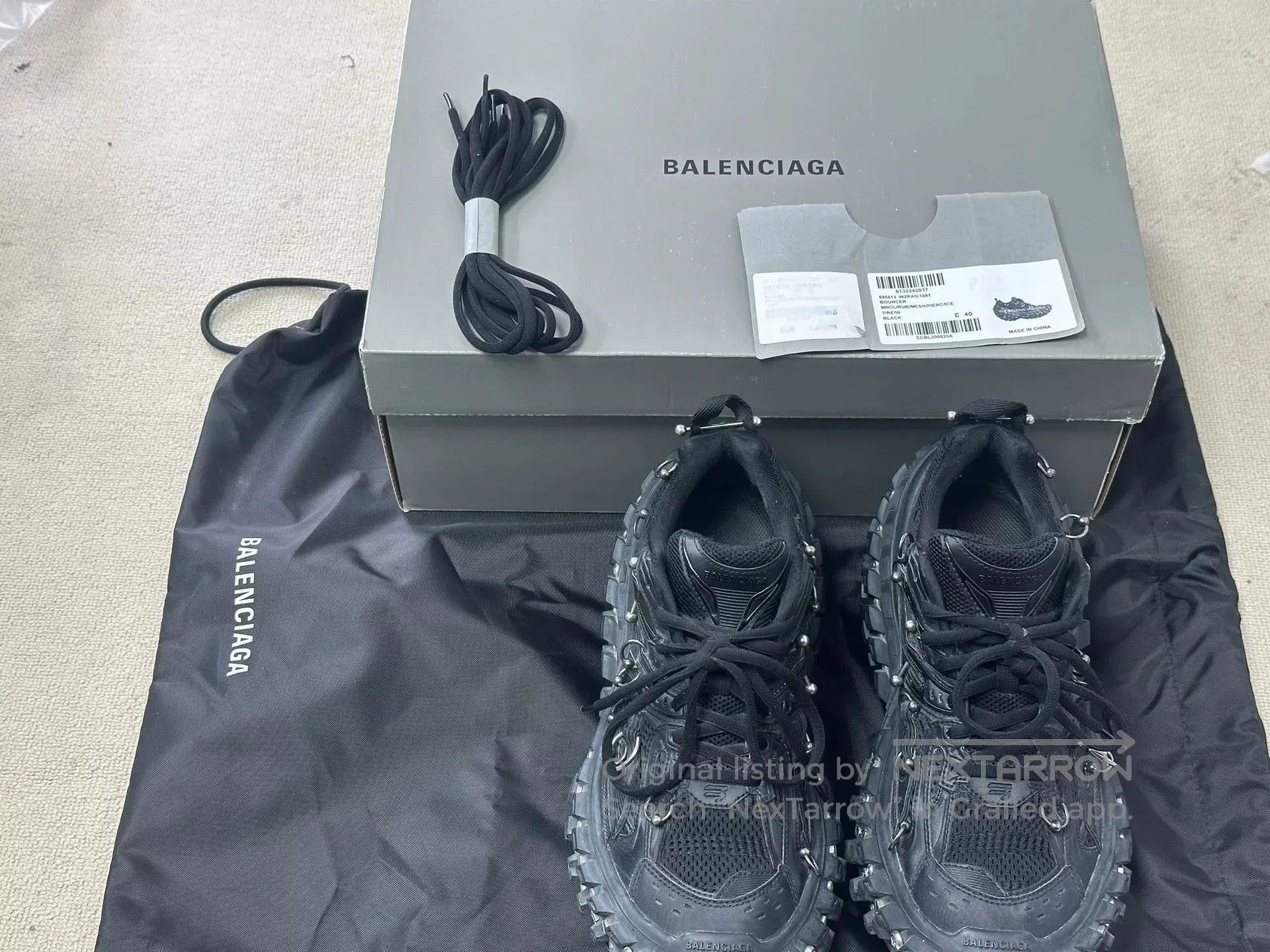 Balenciaga Balenciaga Bouncer Round-Toe Lace-Up Dad Shoes. Size US 7 / EU 40 - 1 Thumbnail