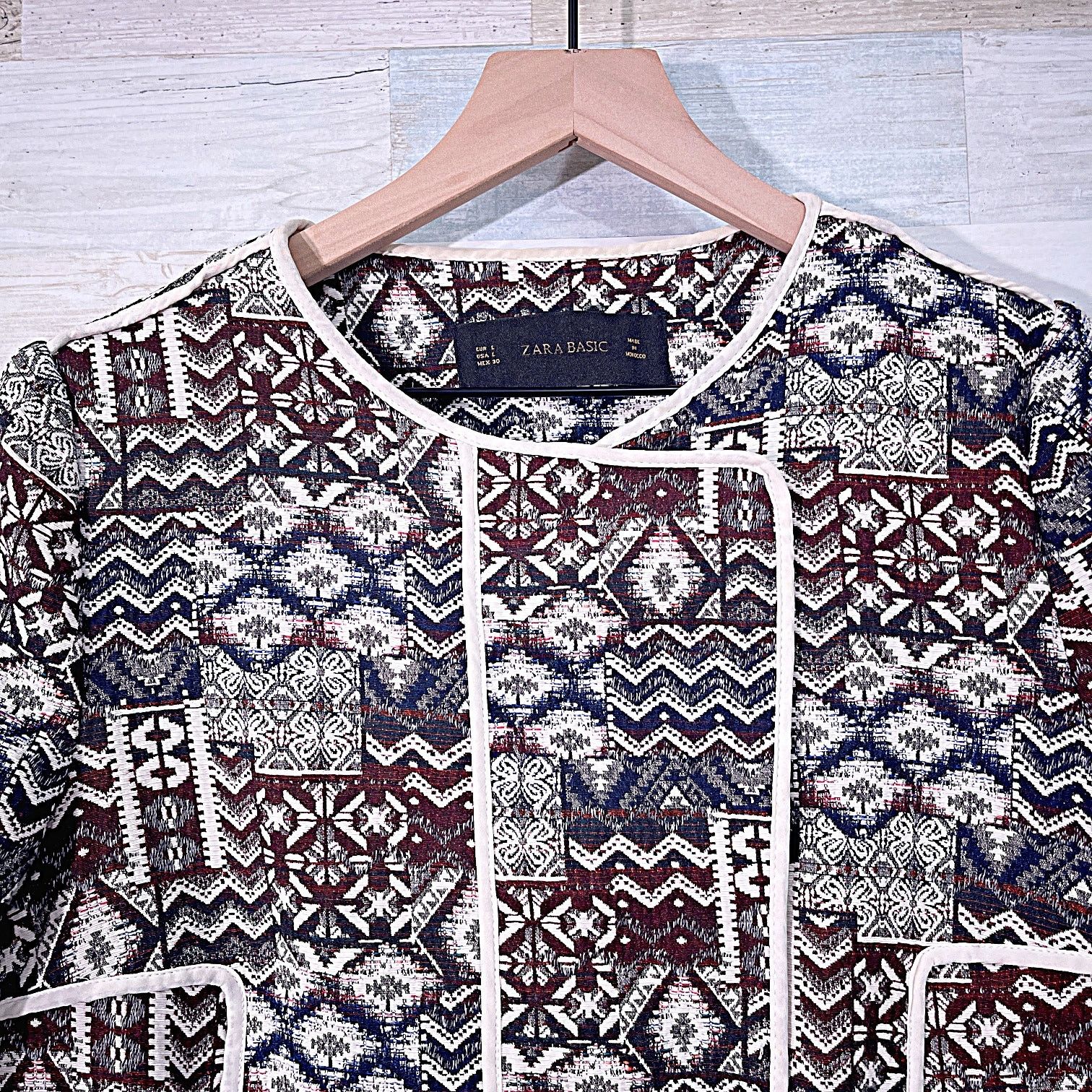 Zara ZARA Aztec Tapestry Jacket Womens Large Size L / US 10 / IT 46 - 2 Thumbnail