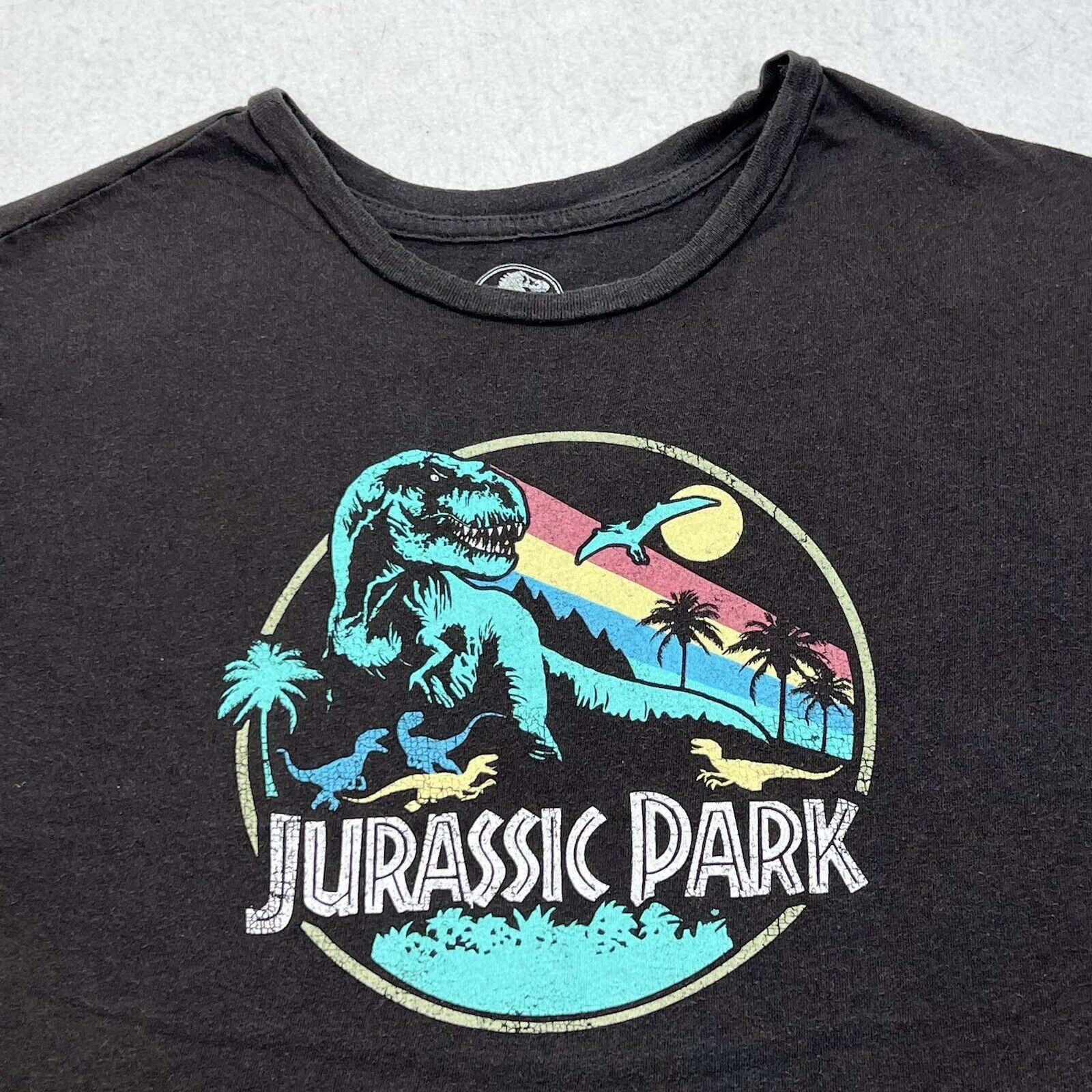 Universal Studios Jurassic World Crop Top Colorful Logo Graphic T Shirt Size M / US 6-8 / IT 42-44 - 2 Thumbnail