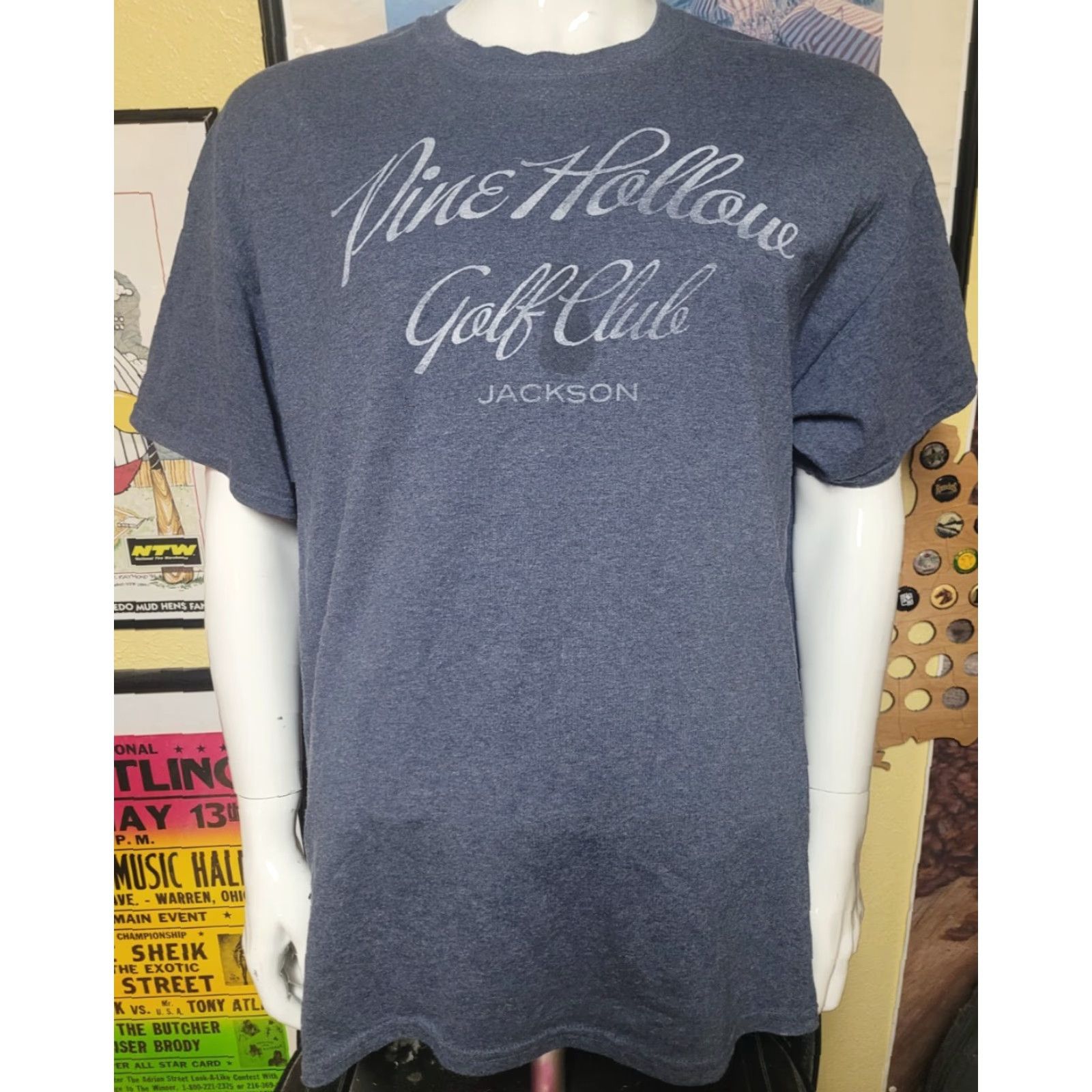 Vintage VINTAGE Vantage T-Shirt Golf Men XL Pine Hollow Jackson MI Blue/Gray Crew Neck Short Sleeve Shirt Size US XL / EU 56 / 4 - 2 Thumbnail