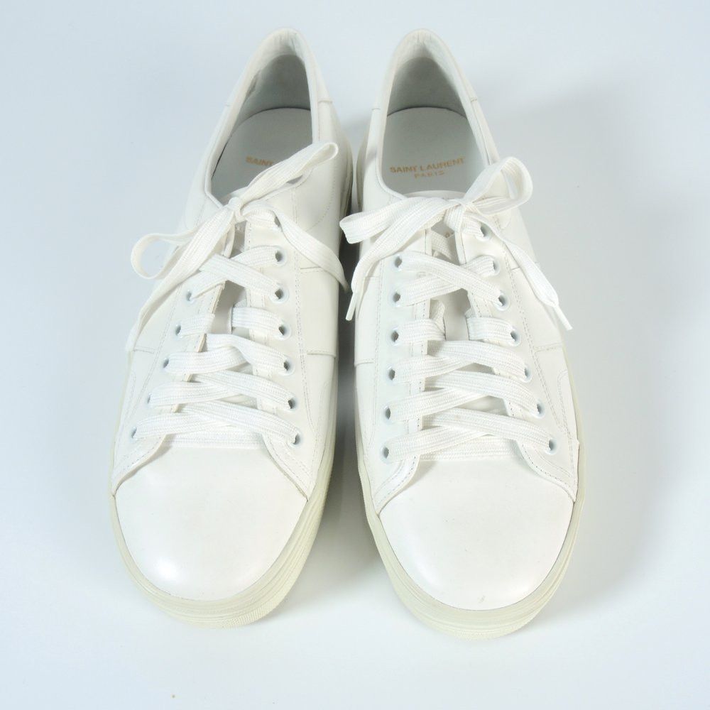 image of Saint Laurent Paris O1Smst1Ft0424 Platform Sneakers In White, Women's (Size 12)