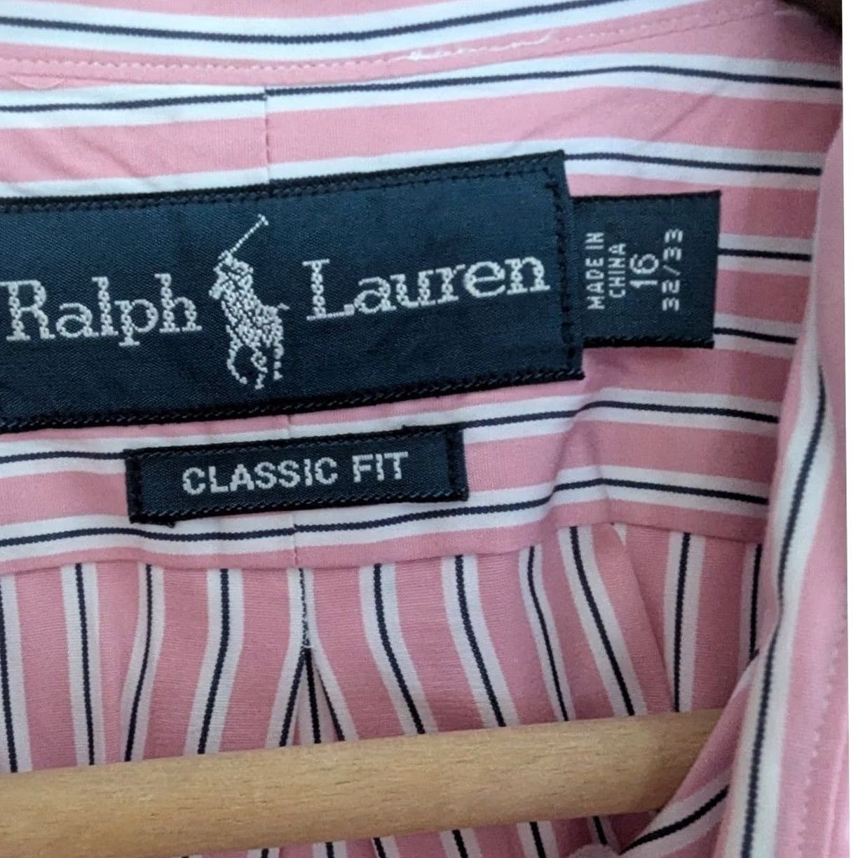 Ralph Lauren Ralph Lauren Button-Down Shirt Mens 16 32/33 Pink White Navy Striped Classic Fit Button-Up Collar Long Sleeve Embroidered Pony Size US XS / EU 42 / 0 - 6 Thumbnail