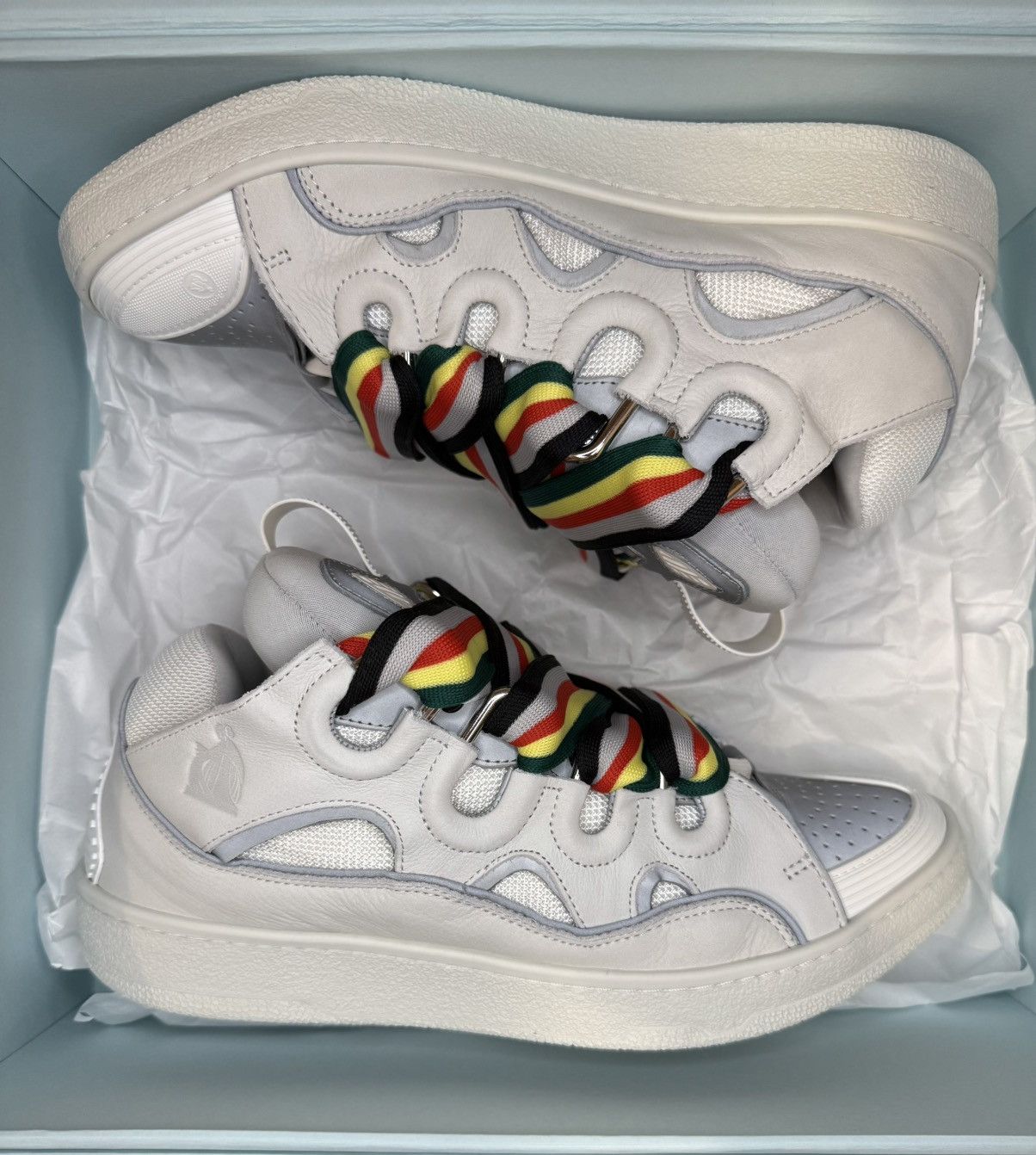 Lanvin Curb Sneaker (White/Multicolor)