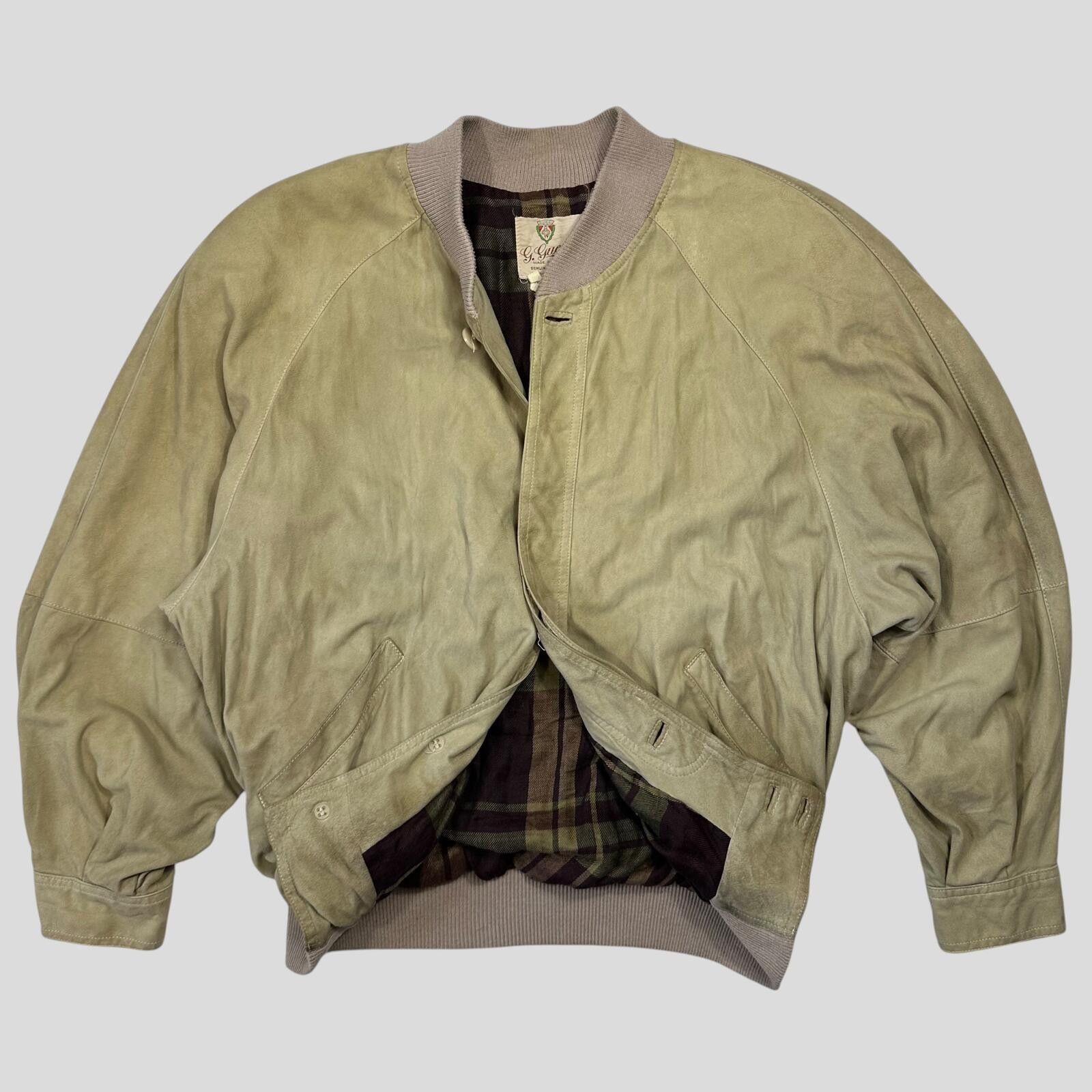Gucci Gucci 1970’s Suede Leather Flannel Lined Flight Jacket - L Size US L / EU 52-54 / 3 - 3 Thumbnail