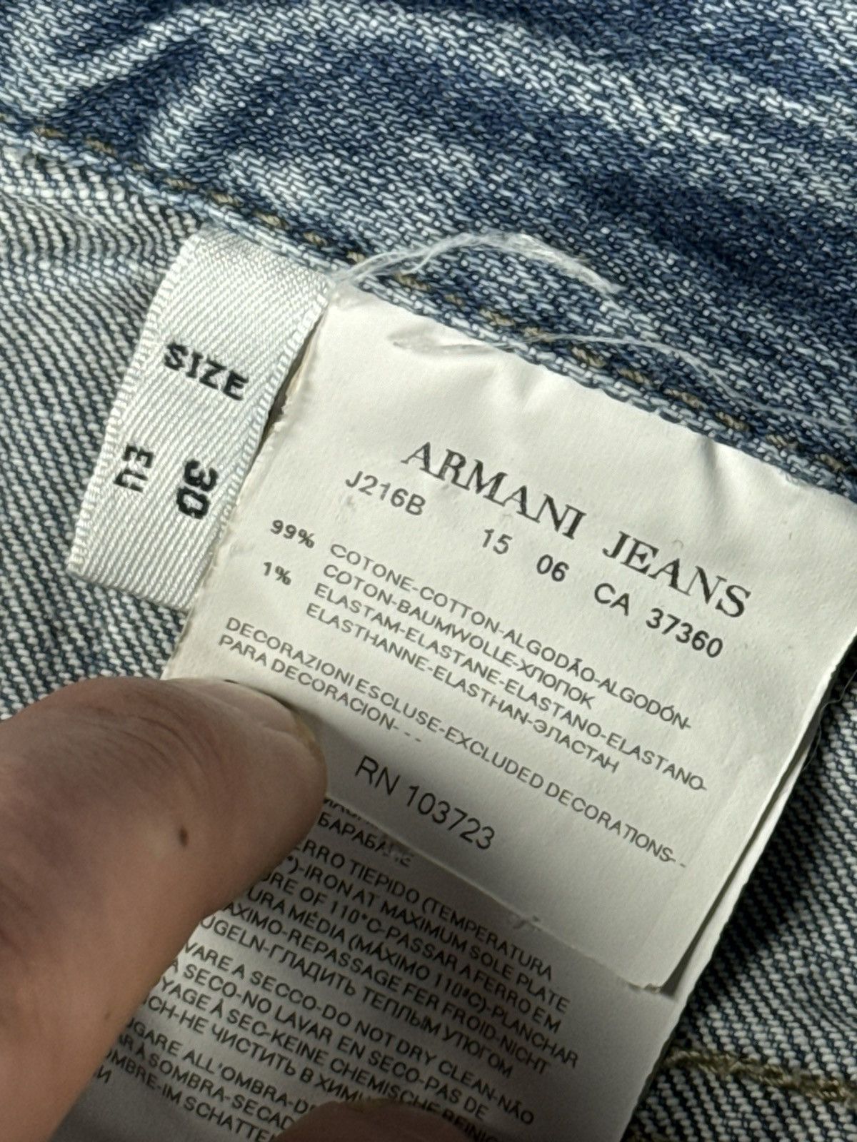 Armani × Vintage Vintage Armani straight fit denim jeans Size US 30 / EU 46 - 5 Thumbnail