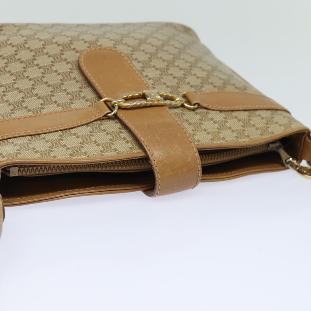 Celine CELINE Macadam Canvas Shoulder Bag Beige Size ONE SIZE - 6 Thumbnail