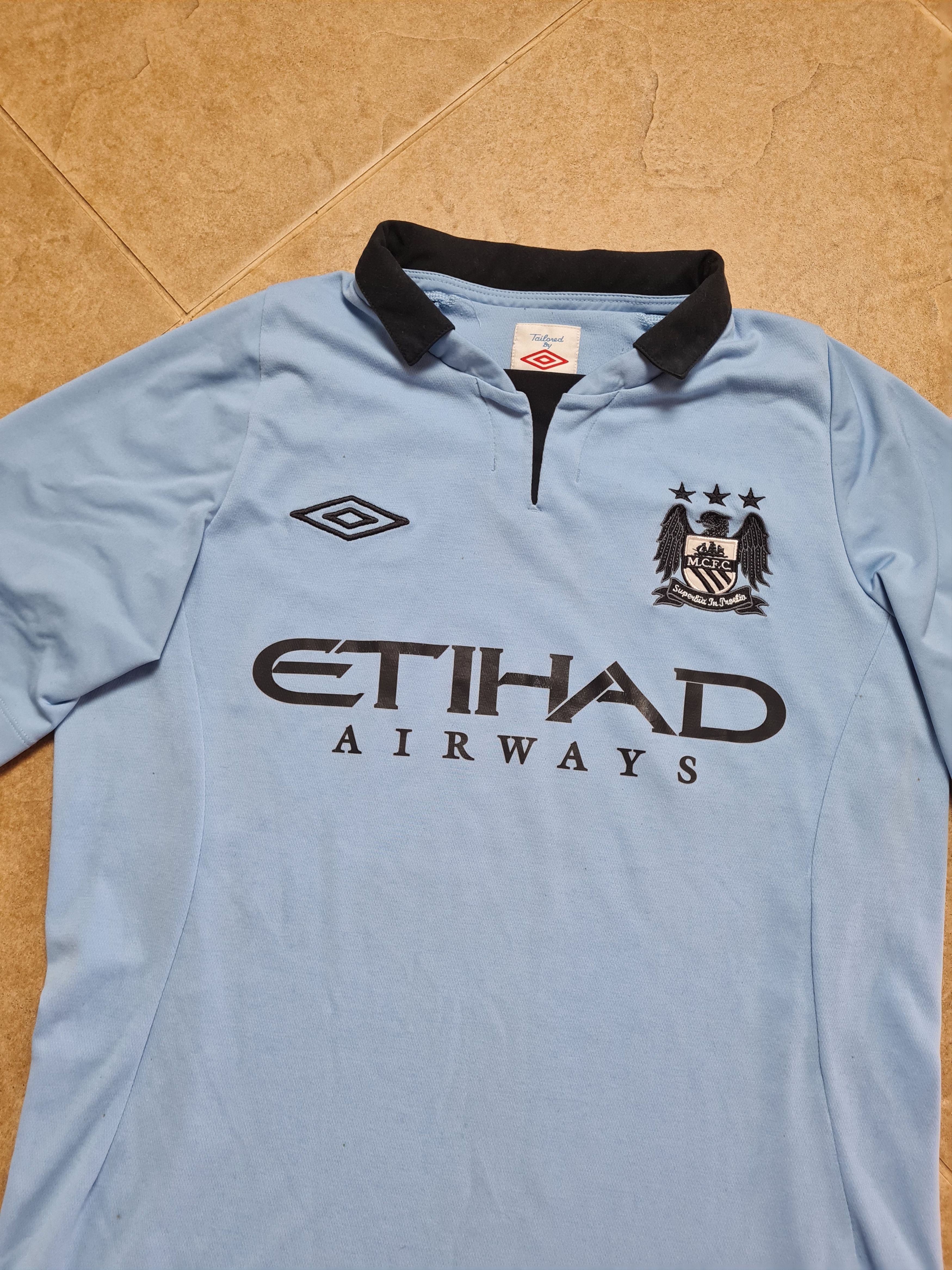 Umbro Manchester City 2012-2013 Home Kit Etihad Umbro Soccer Retro Size US M / EU 48-50 / 2 - 4 Thumbnail