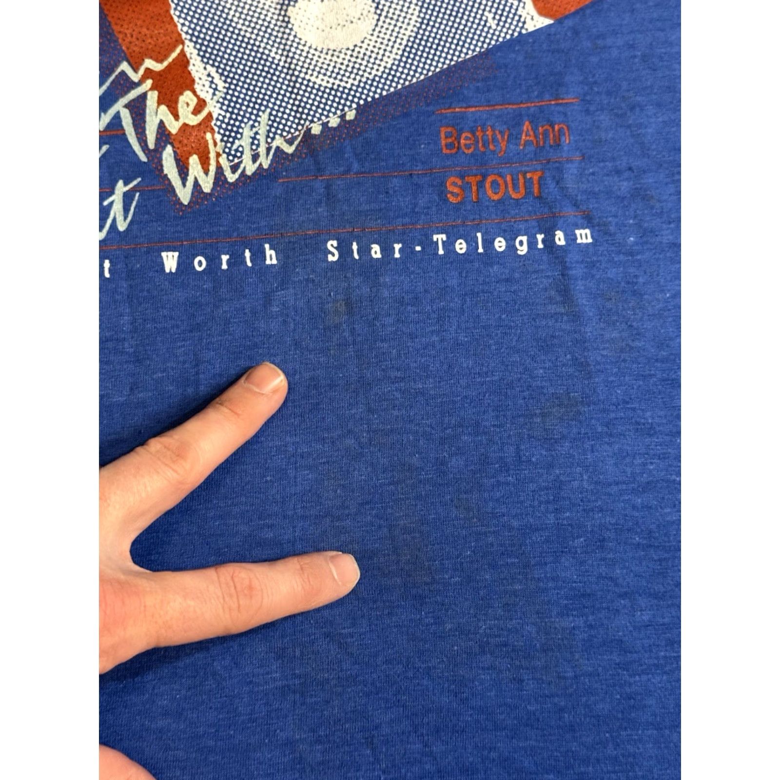 Vintage VINTAGE 80s I’ve Been On The Mat With Betty Ann Stout T Shirt XL Pro Wrestling Shirt Men Blue 80s Wrestling Logo 1980s Mens XL Size US XL / EU 56 / 4 - 3 Thumbnail