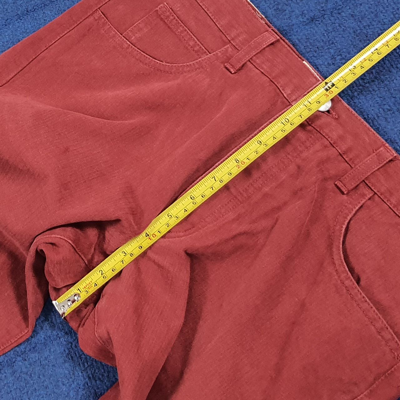 Fila Rare Vintage FERRARI x FILA Red Denim Pants Italy C297N8 Size US 31 - 14 Thumbnail