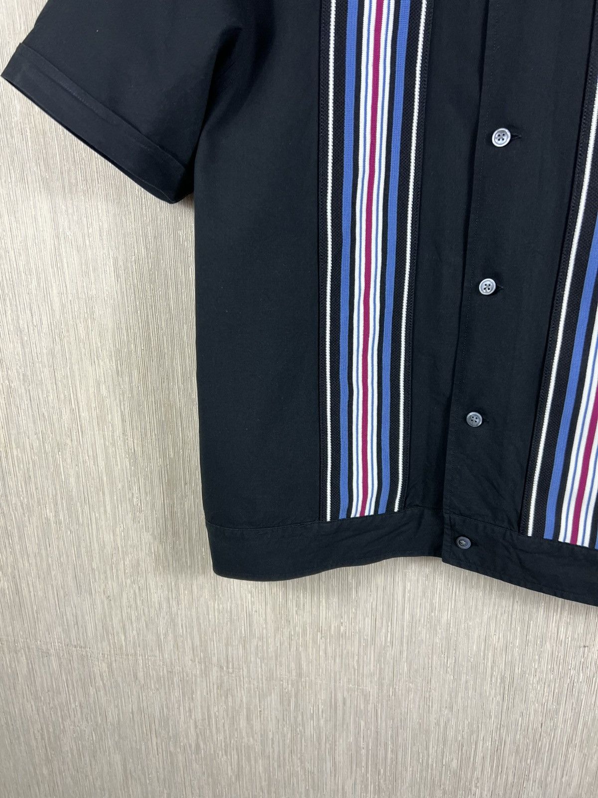 Stussy Stussy striped knit panel bowling shirt button up streetwear Size US S / EU 44-46 / 1 - 7 Thumbnail