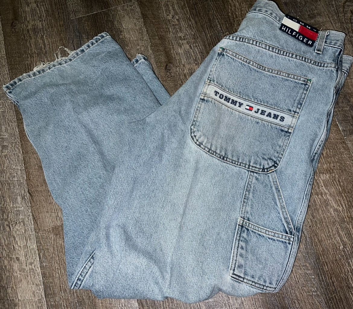 JNCO × Tommy Hilfiger × Vintage Vintage Tommy Hilfiger Baggy Wide Leg Carpenter Jeans siz 36 Size US 36 / EU 52 - 4 Thumbnail