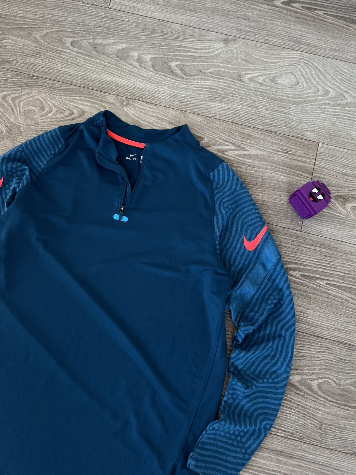 Nike Nike Dry-Fit Football Strike Drill Training 1/3 Zip Shirt Size US L / EU 52-54 / 3 - 3 Thumbnail
