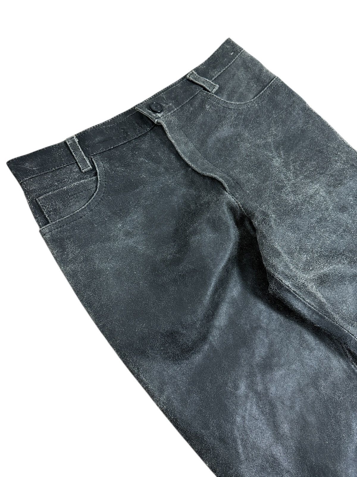 Raf Simons Raf Simons AW02 Virginia Creeper Cracked Leather Pants Size US 30 / EU 46 - 2 Thumbnail