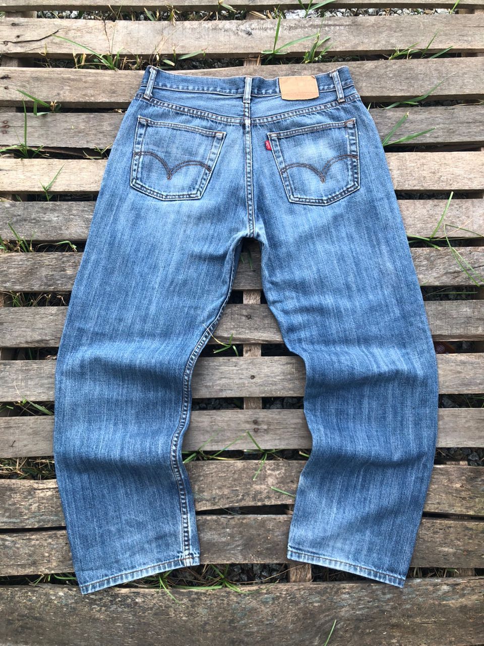 Levi's Vintage Levi's 501 Denim Jeans Skull Design Size US 33 - 3 Thumbnail