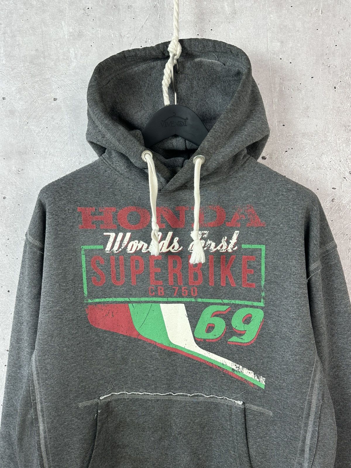 Honda Vintage Honda Racing Printed Distressed Grey Hoodie Size US XL / EU 56 / 4 - 2 Thumbnail