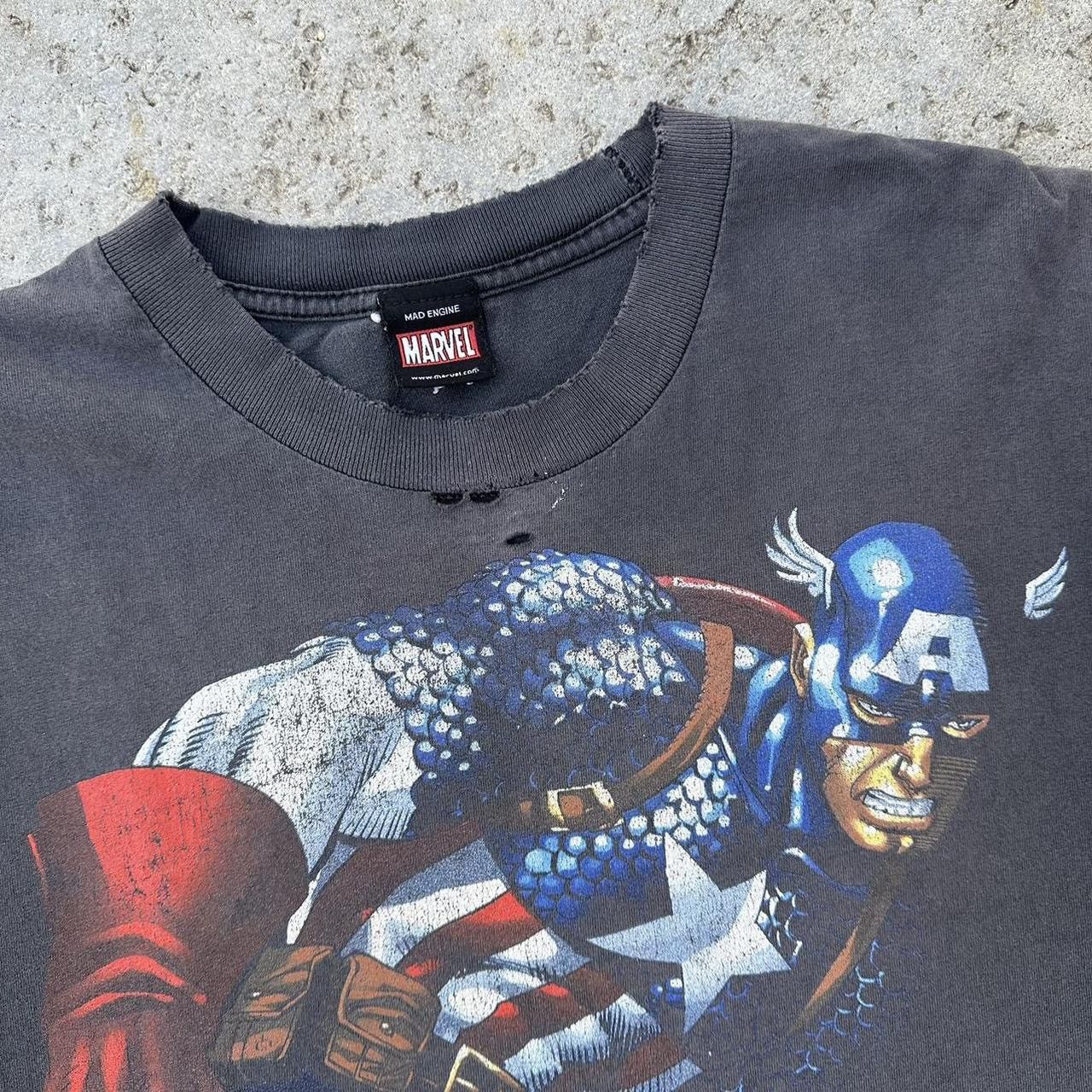 Mad Engine Vintage 2000’s Marvel Mad Engine Captain America Graphic Tee Size US XL / EU 56 / 4 - 2 Thumbnail