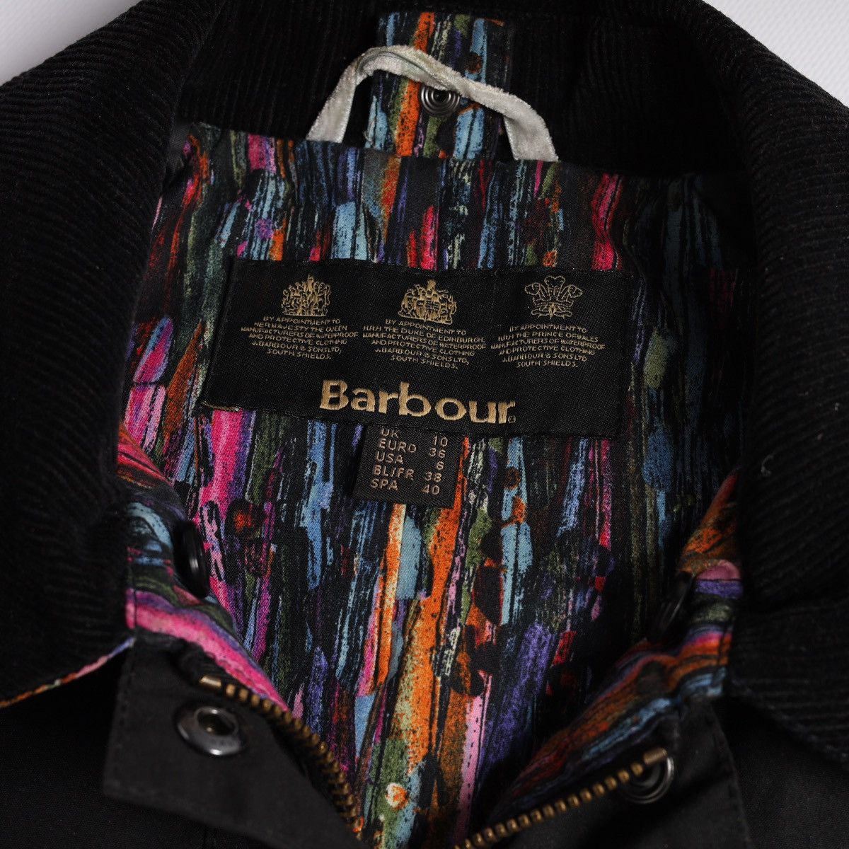Barbour Barbour Wax Jacket Liberty Beadnell size 10 Womens Black Size M / US 6-8 / IT 42-44 - 7 Thumbnail