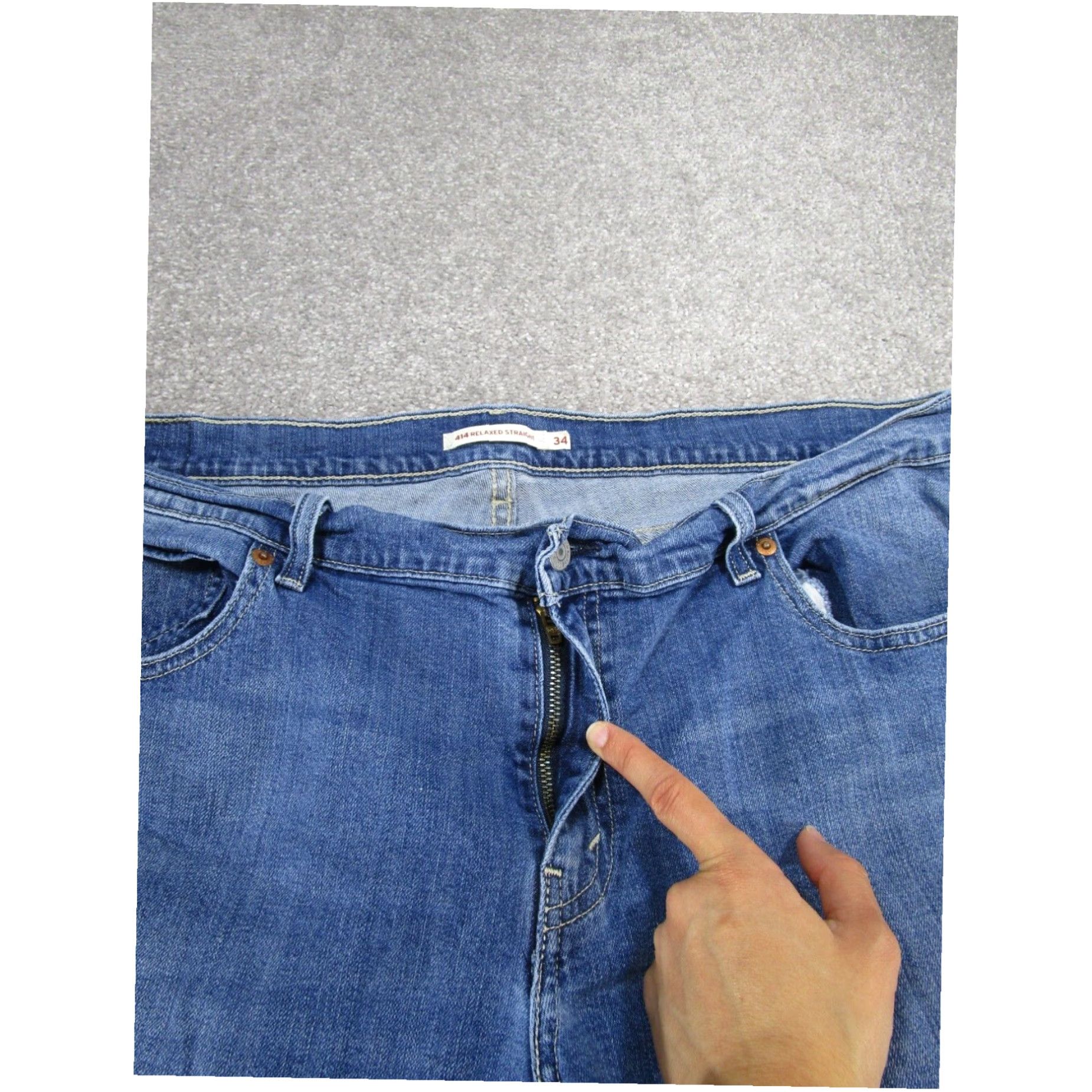 Levi's Levis Womens 34 Relaxed Straight Medium Wash Denim Jeans XL Size 24" / US 00 / IT 34 - 4 Thumbnail