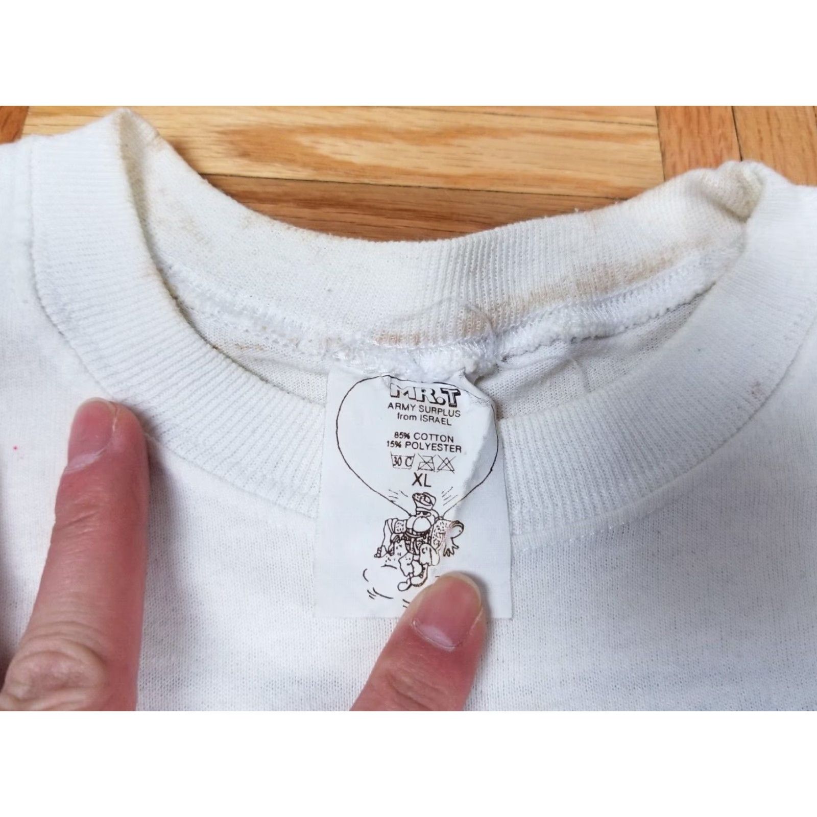 Vintage VINTAGE JIMI HENDRIX GUITAR ROCK ISRAEL TOUR T-SHIRT XLARGE Mens XL White Cotton SZ XLARGE 80's Retro Size US XL / EU 56 / 4 - 2 Thumbnail