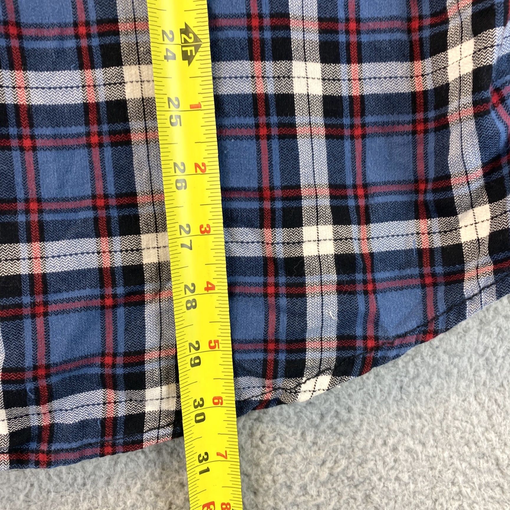Vintage American Rag Classic Button Dress Shirt Mens Large Blue Plaid Long Sleeve Size US L / EU 52-54 / 3 - 6 Thumbnail