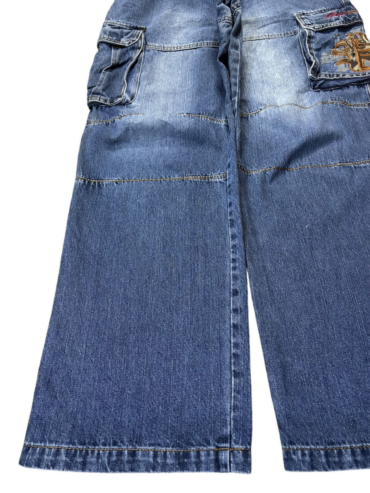 Japanese Brand Vintage Japanese Brand Mud Wash Baggy Cargo Jeans Size US 34 / EU 50 - 7 Thumbnail