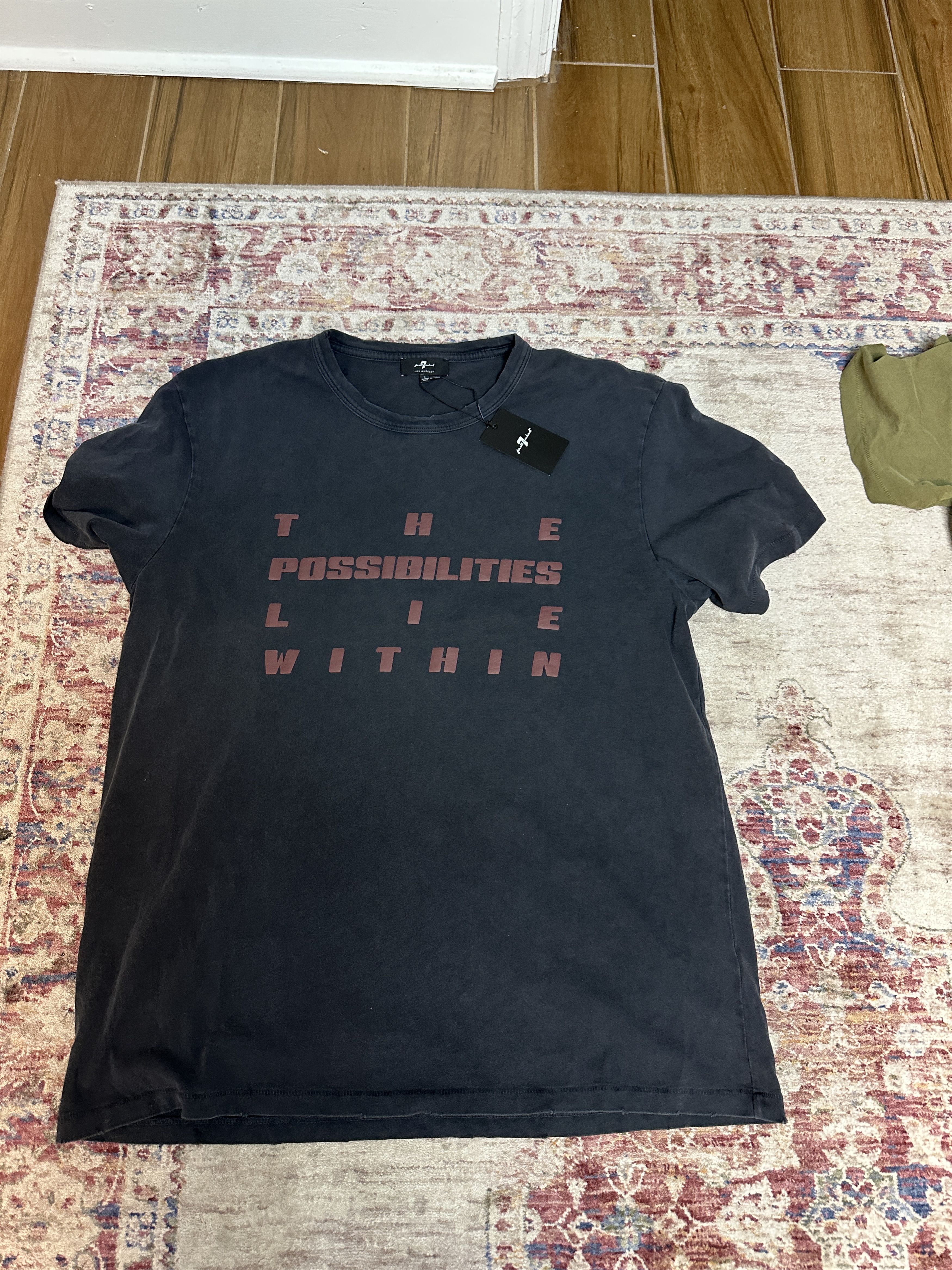 7 For All Mankind 7 For All Man Kind Men's Black Color T-Shirt Size L Size US L / EU 52-54 / 3 - 1 Thumbnail