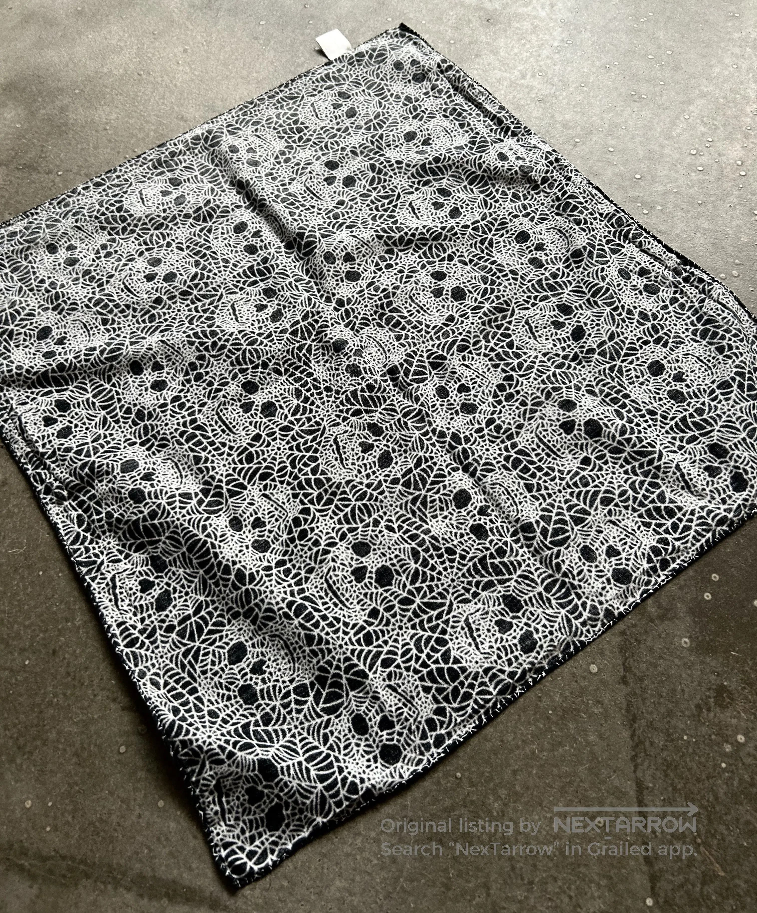 DEN IM by SIKI IM Number (N)ine 05ss Skull Spider Web Scarf. Size ONE SIZE - 4 Thumbnail