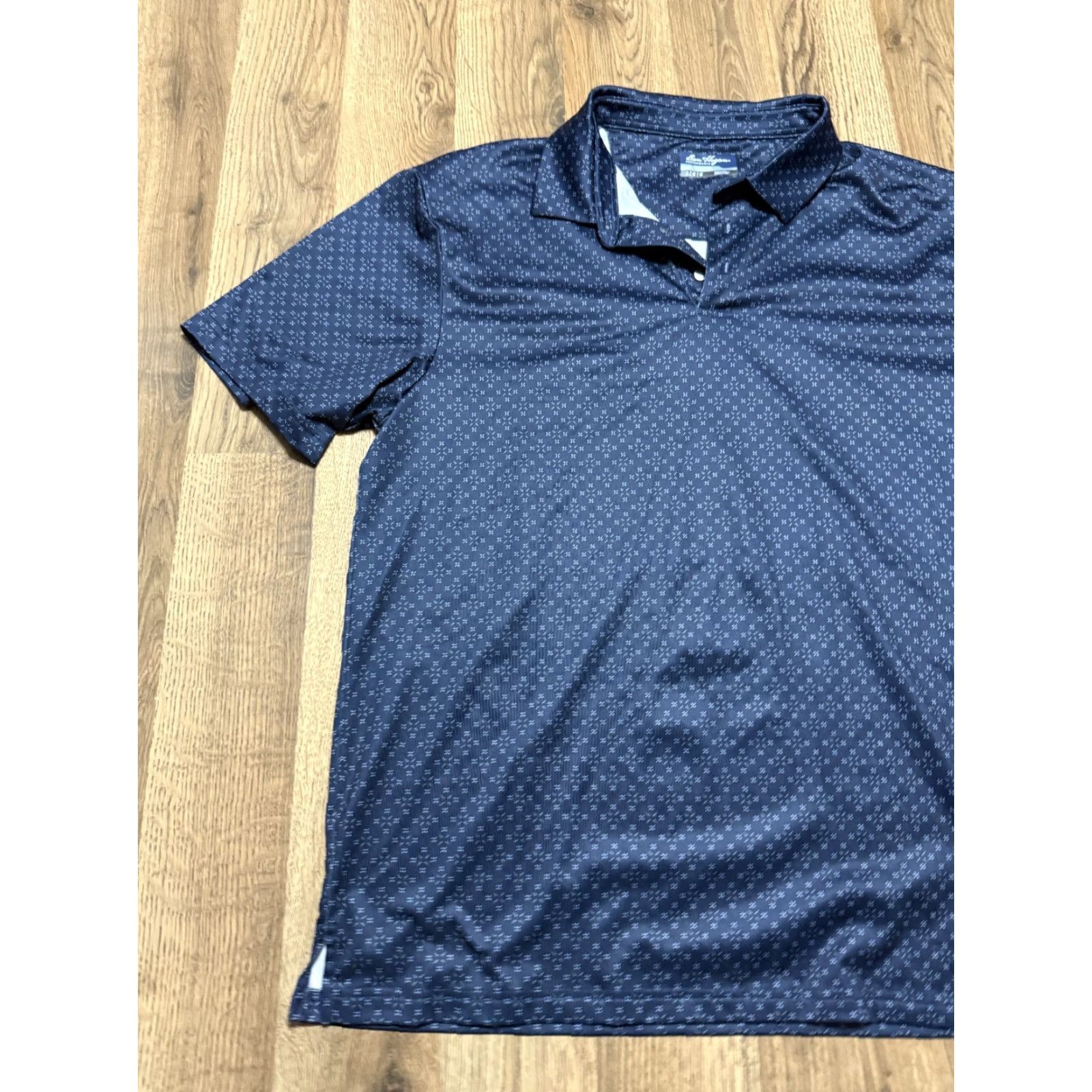 Hogan Ben Hogan Shirt Men's Large Polo Shirt Short Sleeve Blue White Polo Casual Sports Modern Mens Size US L / EU 52-54 / 3 - 3 Thumbnail