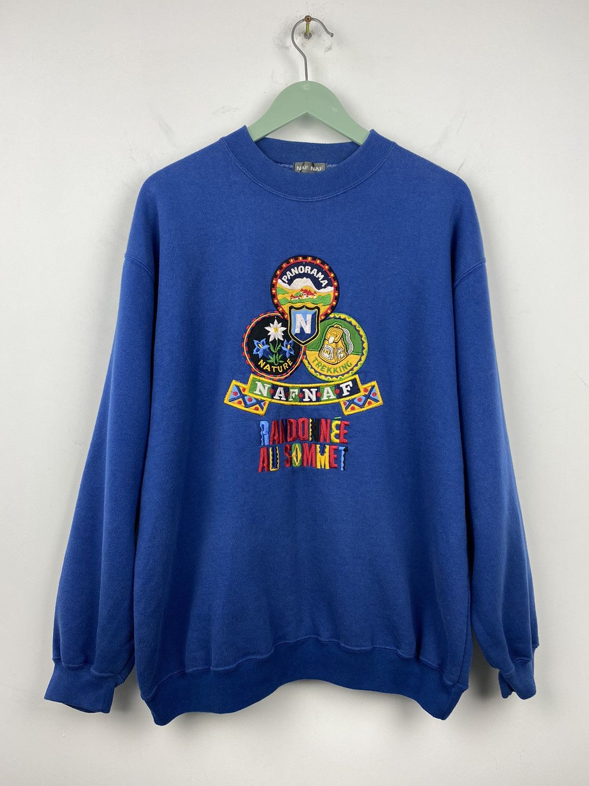 Vintage Vintage 90s Naf Naf Sweatshirt Y2K Stussy Size US S / EU 44-46 / 1 - 1 Thumbnail