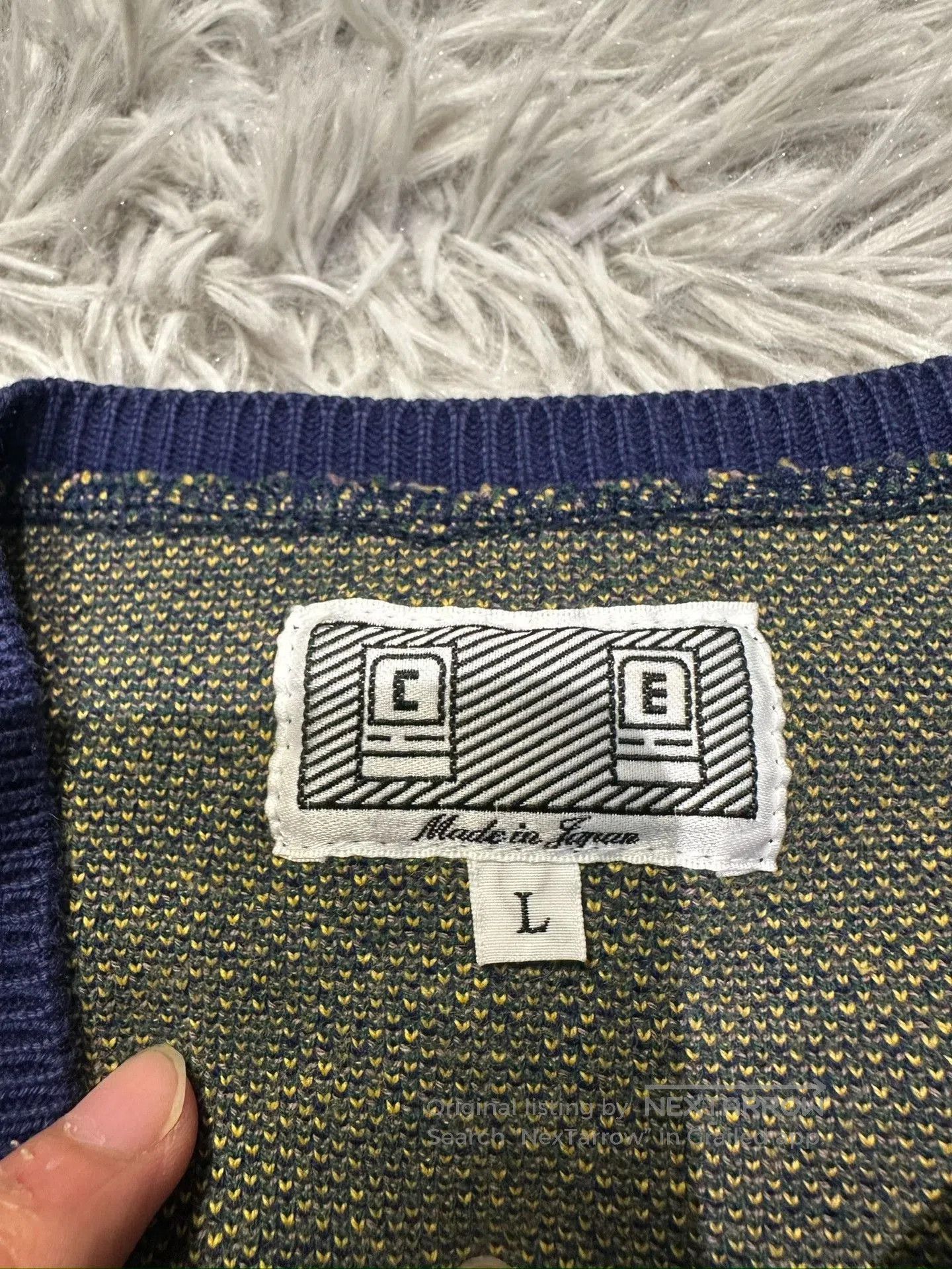 Cav Empt C.E/CAVEMPT Blue Knit Sweater. Size US L / EU 52-54 / 3 - 4 Thumbnail