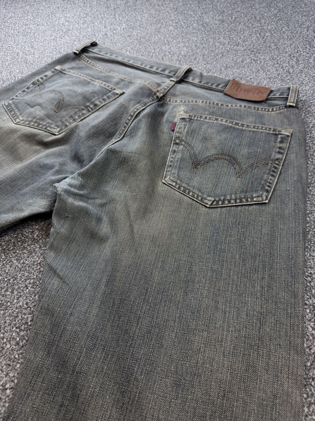 Kapital Vintage 90s Baggy Black Faded Rusty Edwin 503 Denim Jeans Size US 36 / EU 52 - 9 Thumbnail
