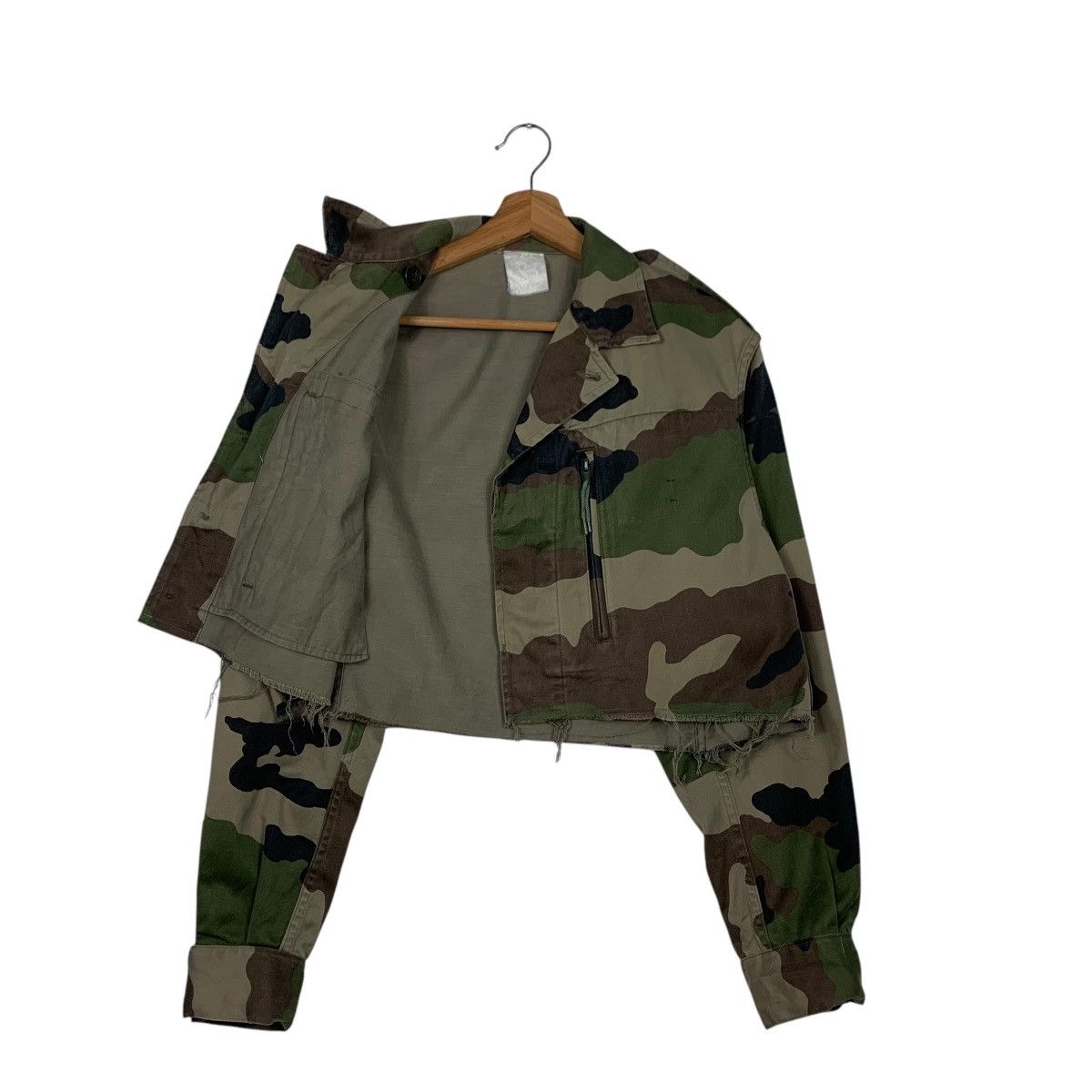 Custommade Vintage Army Military Camo Custom Cropped Jacket #1851-C80 Size L / US 10 / IT 46 - 9 Thumbnail