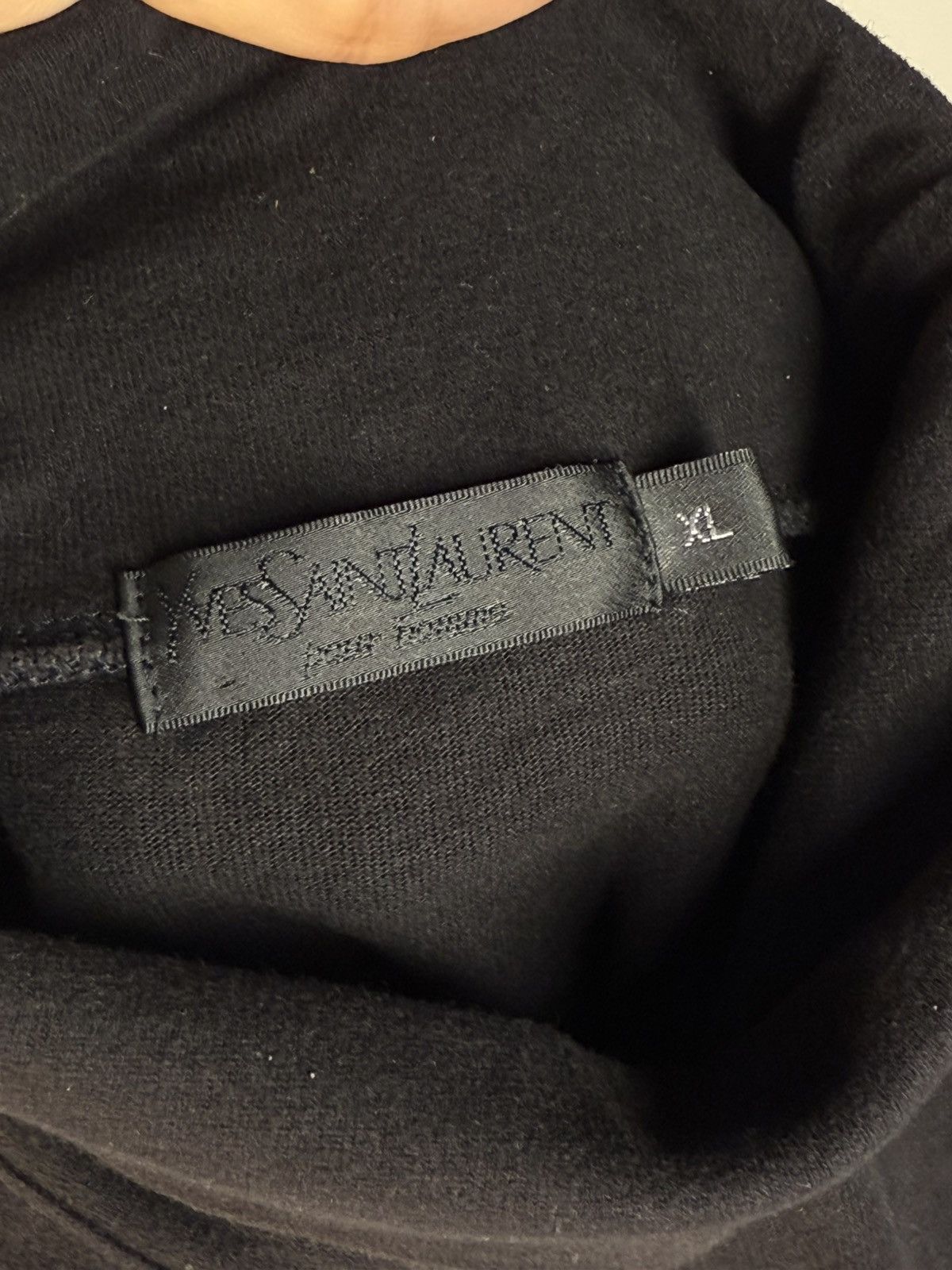 Yves Saint Laurent 90s YSL Turtleneck Sweatshirt Logo Vintage Sweater Luxury Size US XL / EU 56 / 4 - 4 Thumbnail