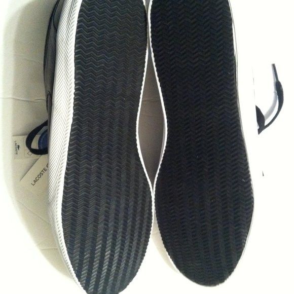 Lacoste LACOSTE MENS NEW BLACK LEATHER FASHION SNEAKERS SIZE: 11.5 Size US 11.5 / EU 44-45 - 14 Thumbnail