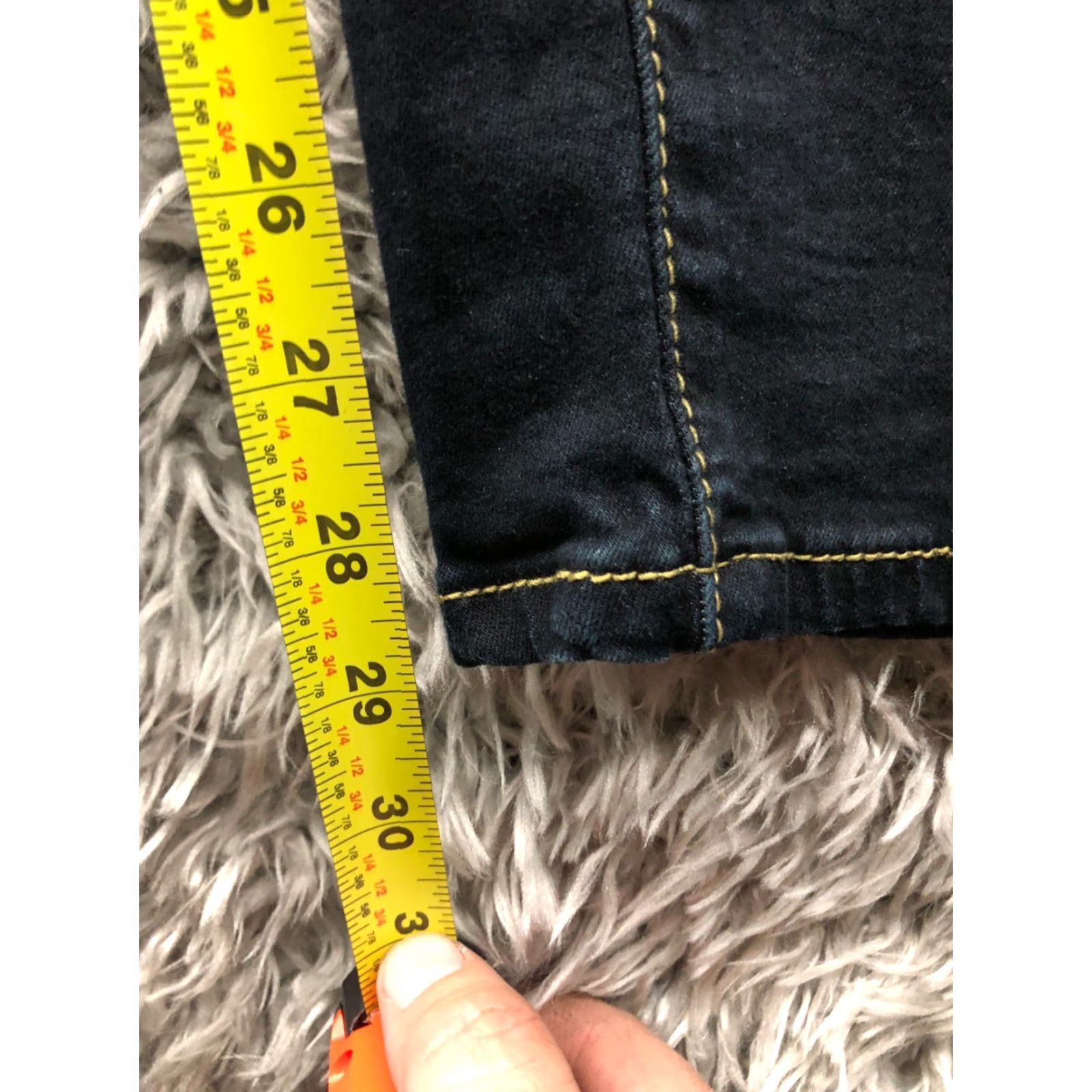 Vintage VINTAGE Ashley Stewart Sky High Ankle Jeans Size 28 Tall Womens Dark Blue Denim Size 28" / US 6 / IT 42 - 3 Thumbnail