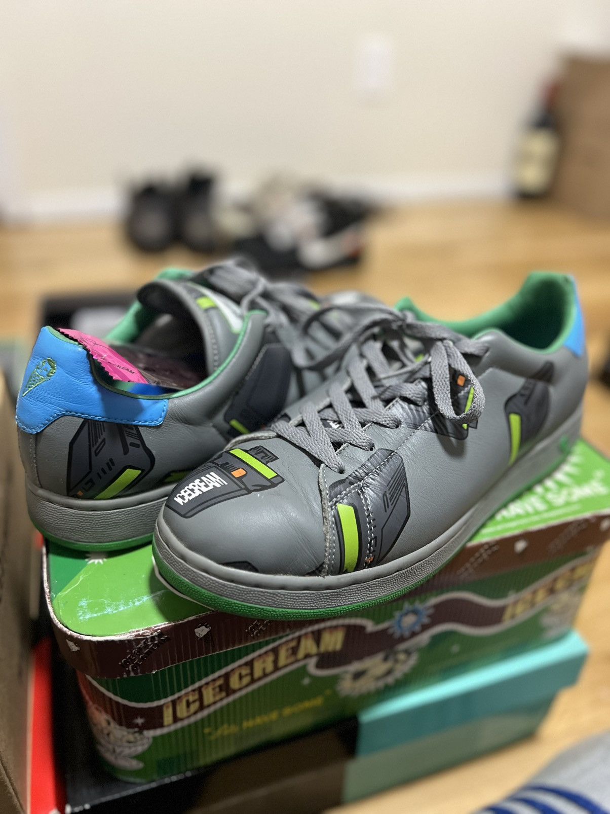 BBC Ice Cream Reebok(Beeper)*リミテッドエディション Vintage🔥 Sz 13 Reebok Ice Cream Beeper Pager Flavor