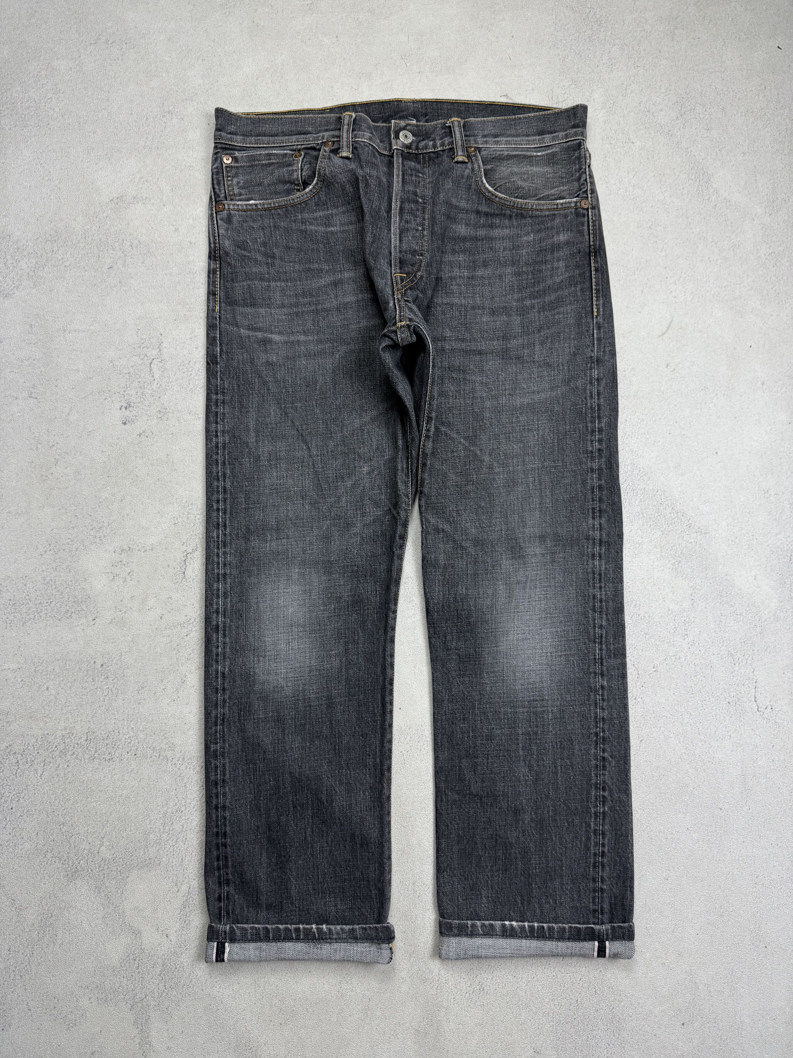 RRL Ralph Lauren RRL Japanese Selvedge Denim Washed Black Low Straight ...