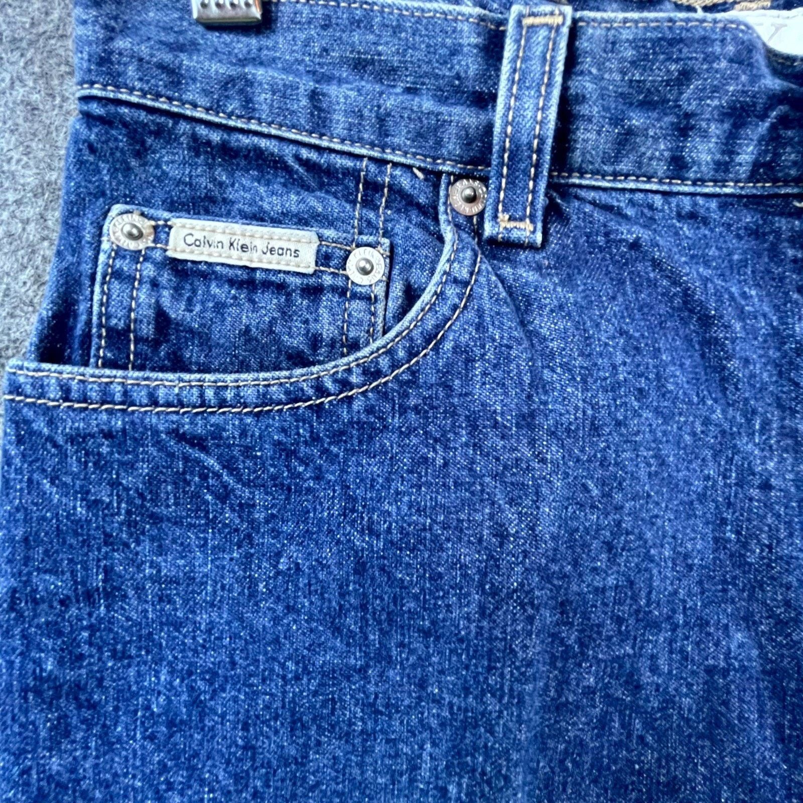 Calvin Klein Vintage Calvin Klein Jeans Womens 14 Indigo Loose Fit 90s 80 Size 36" / US 14 / IT 50 - 4 Thumbnail