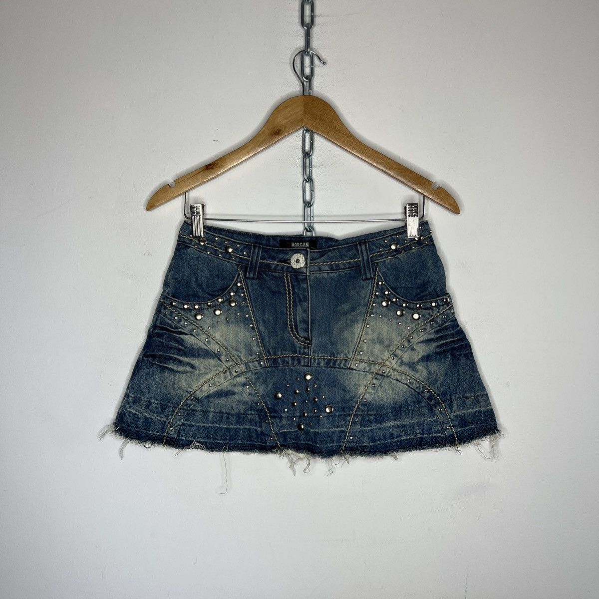 Morgan Homme Vintage mini skirt y2k pleated denim Morgan De Toi Size 26" / US 2 / IT 38 - 1 Thumbnail