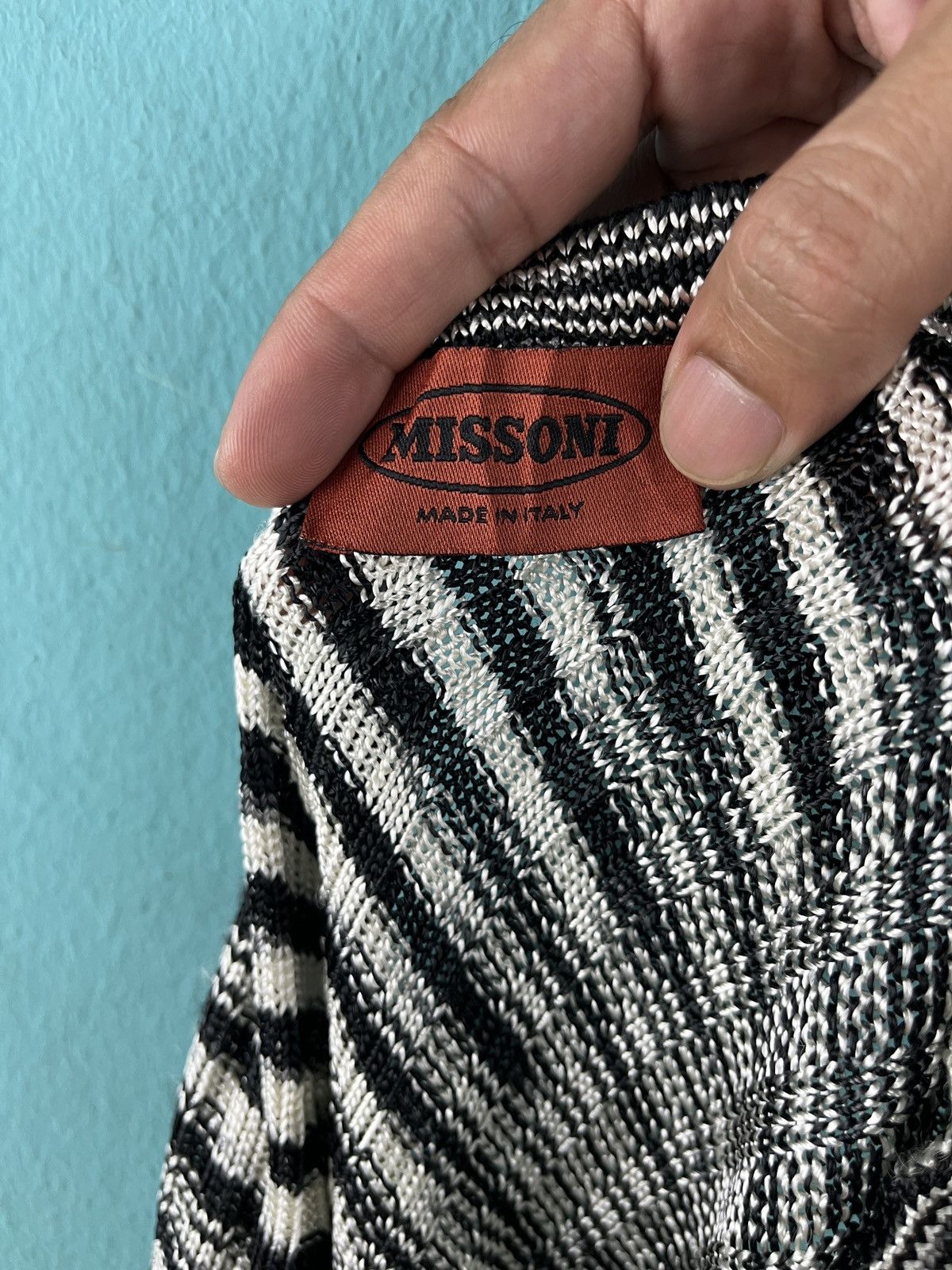 Missoni × Vintage Missoni Knit Black and White Skirt Made in Italy Size 28" / US 6 / IT 42 - 6 Thumbnail