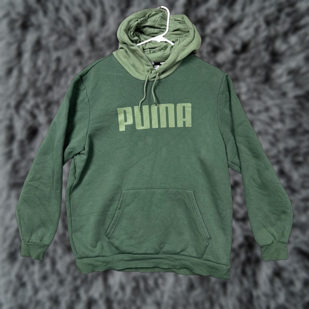 Puma Puma Hoodie Mens L Green Big Logo Fleece Pullover Sweatshirt Athletic Gorpcore Size US L / EU 52-54 / 3 - 1 Thumbnail