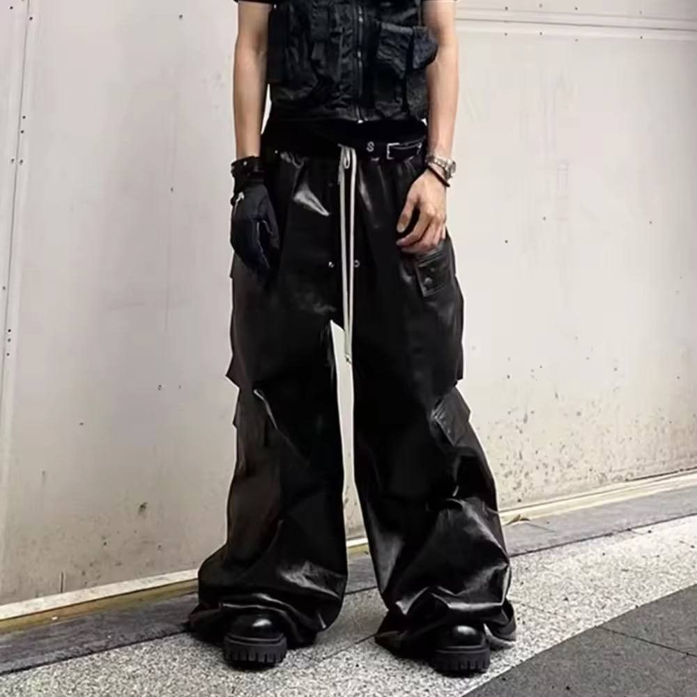 Japanese Brand × Vintage mauroicardi black shiny leather pants Size US 34 / EU 50 - 4 Thumbnail